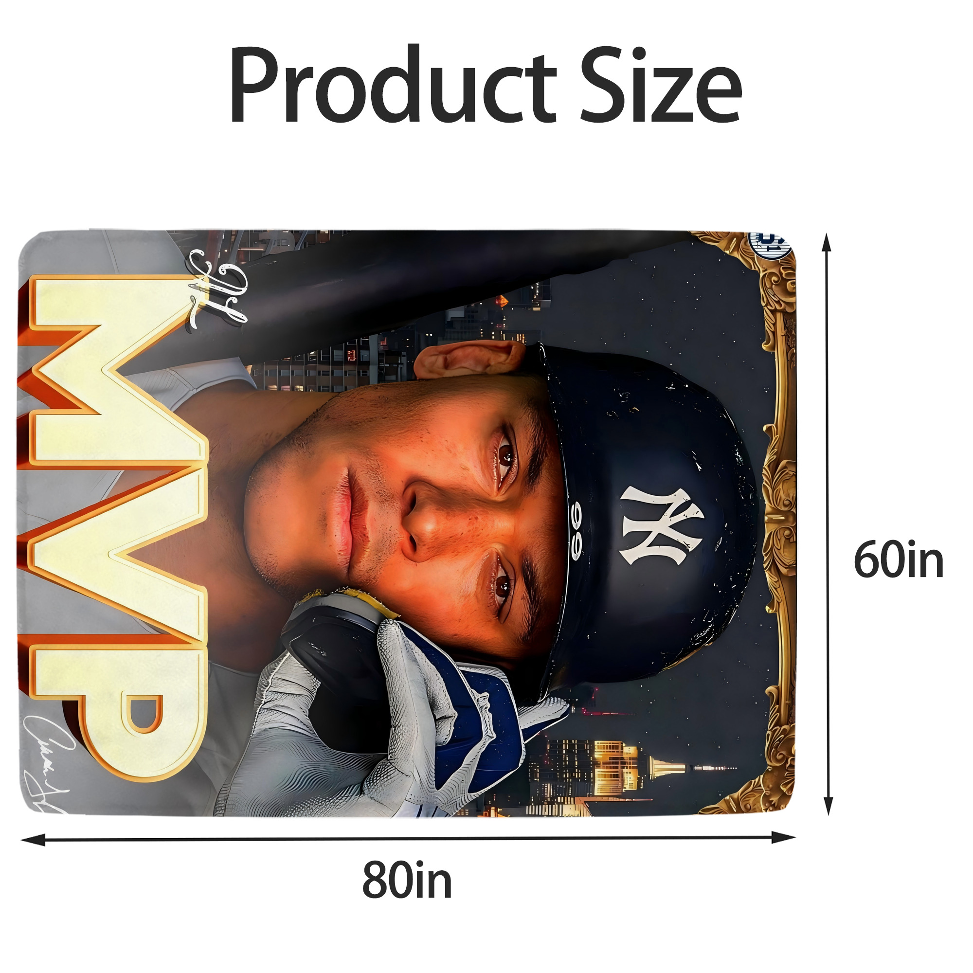 Aaron Judge MVP Soft Fleece Throw Blanket 60 X 80 Inch – Super Soft, Lightweight, And Durable – Perfect For Sofa, Bed, Camping, And More – Ideal Gift For Family And Friends