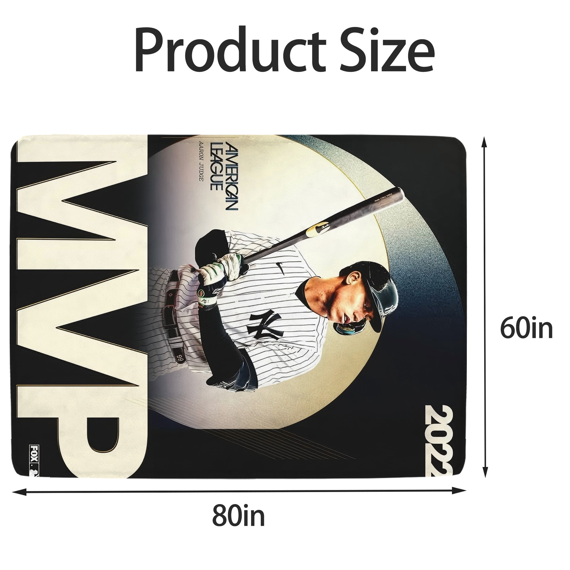 Aaron Judge MVP Soft Fleece Throw Blanket 60 X 80 Inch – Super Soft, Lightweight, And Durable – Perfect For Sofa, Bed, Camping, And More – Ideal Gift For Family And Friends