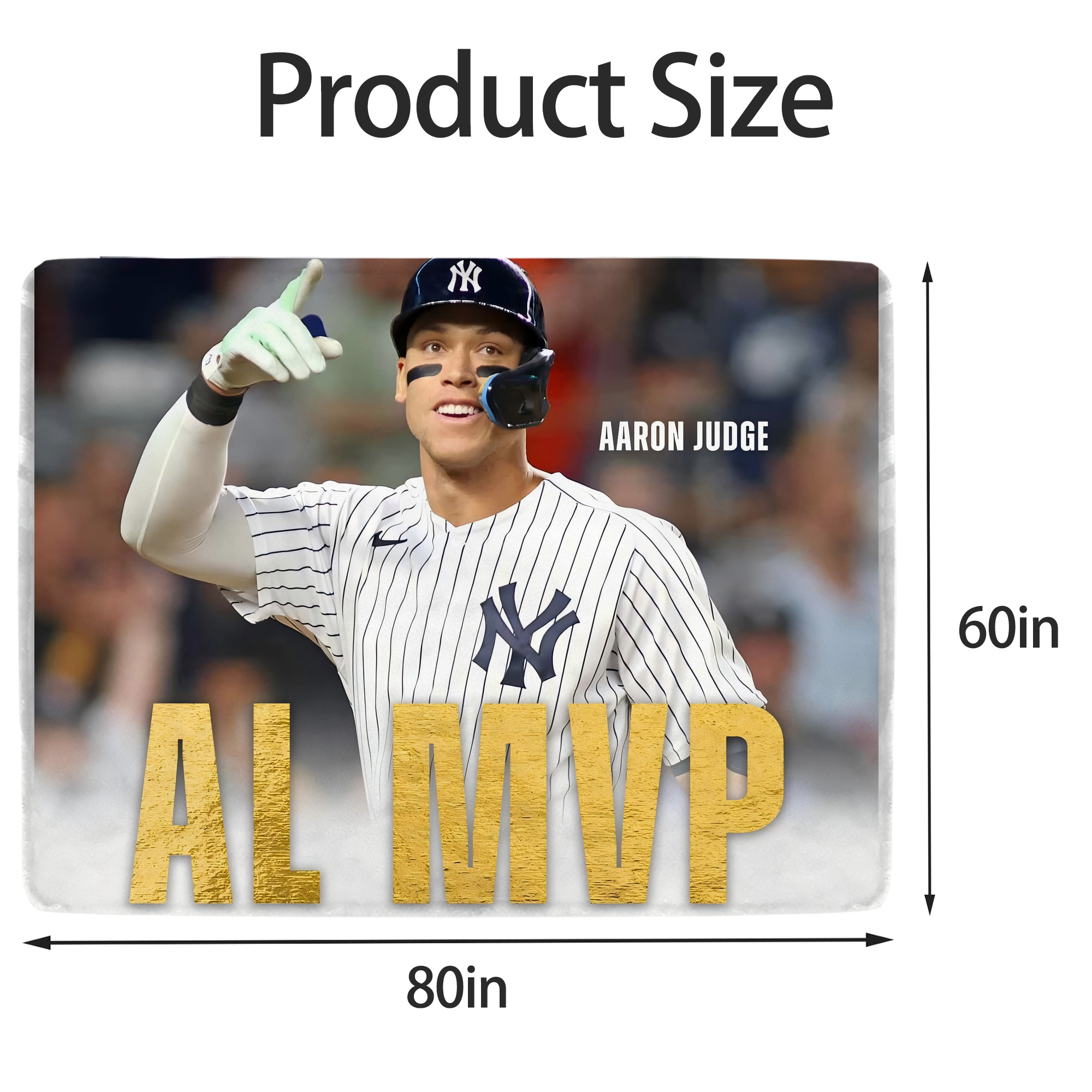 Aaron Judge MVP Soft Fleece Throw Blanket 60 X 80 Inch – Super Soft, Lightweight, And Durable – Perfect For Sofa, Bed, Camping, And More – Ideal Gift For Family And Friends