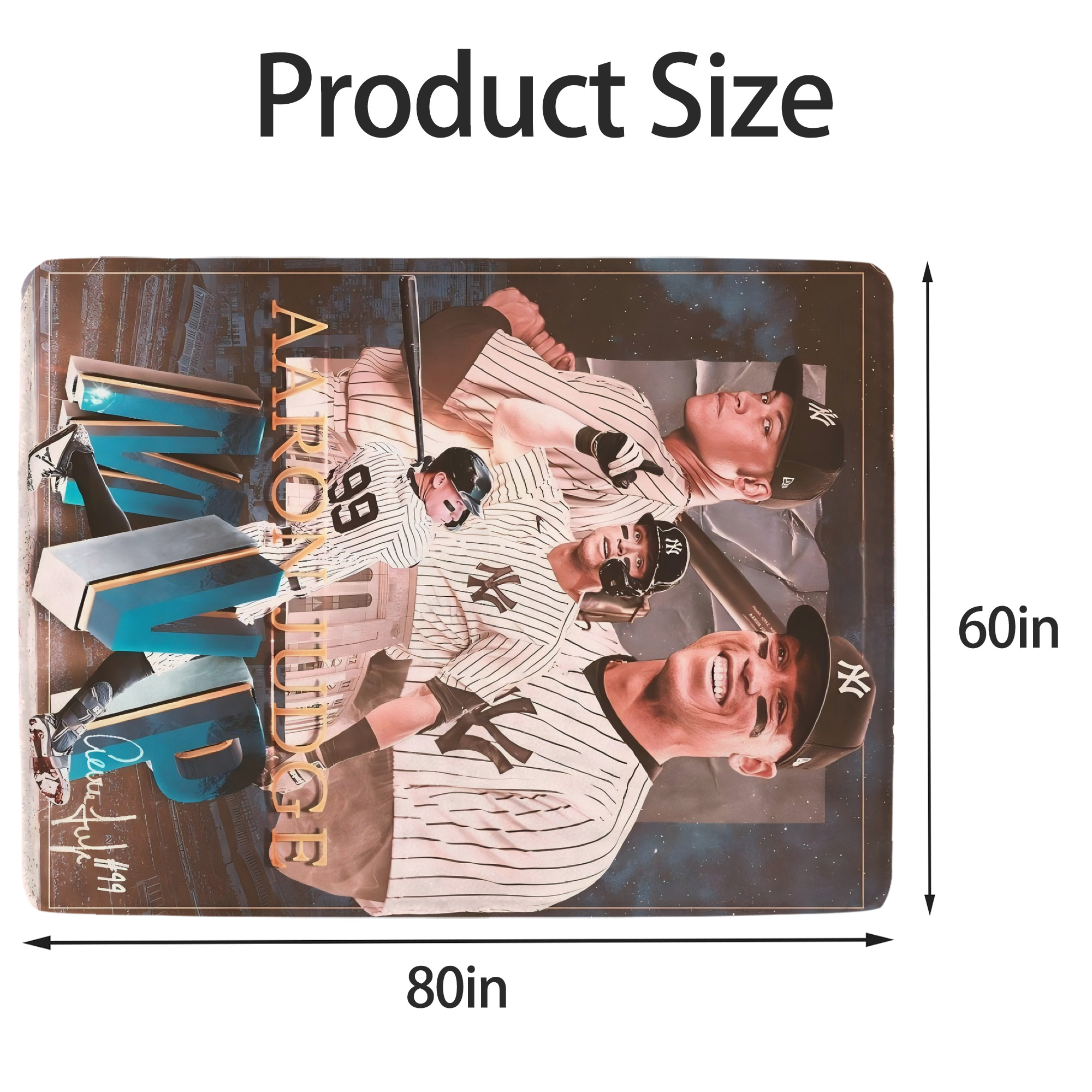 Aaron Judge MVP Soft Fleece Throw Blanket 60 X 80 Inch – Super Soft, Lightweight, And Durable – Perfect For Sofa, Bed, Camping, And More – Ideal Gift For Family And Friends
