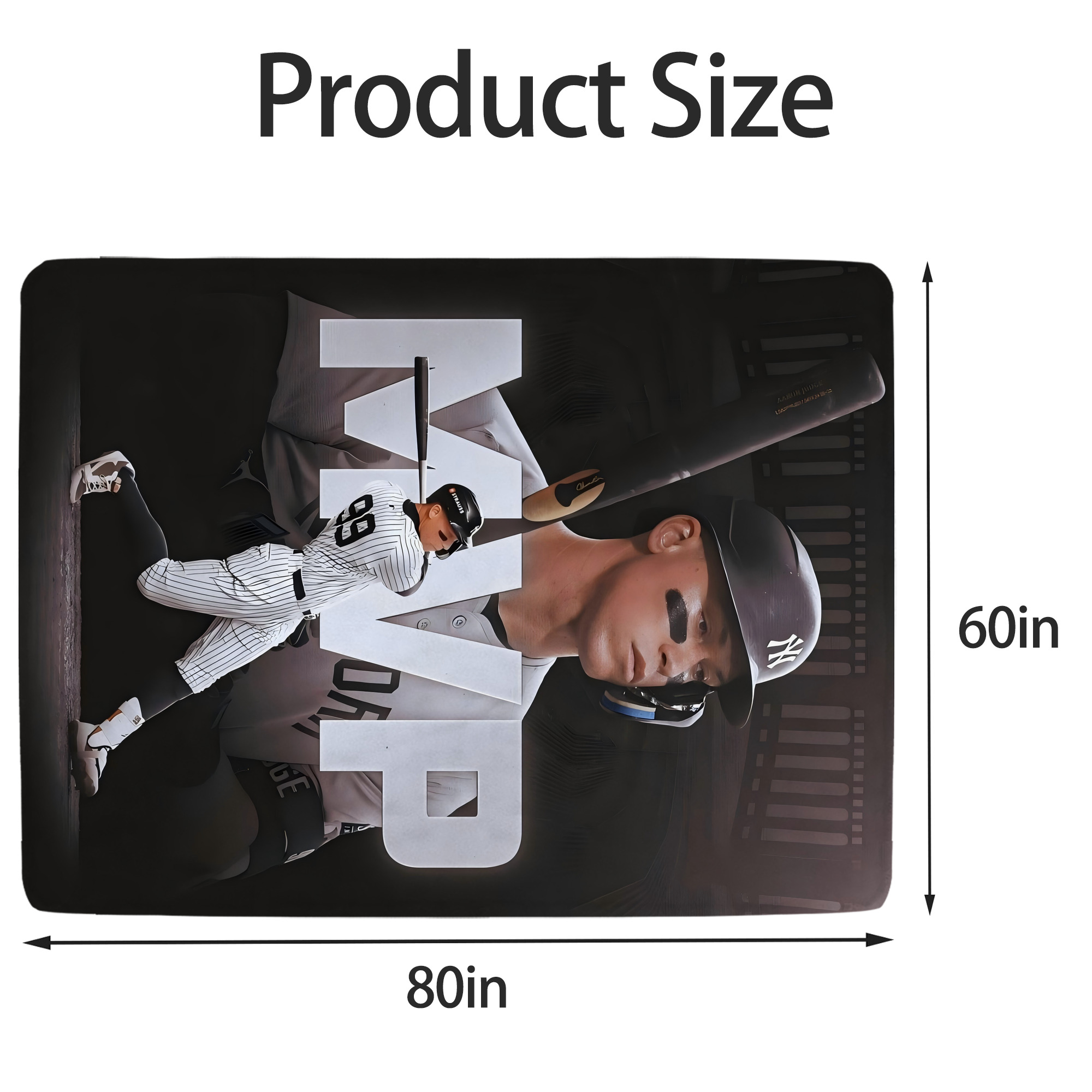 Aaron Judge MVP Soft Fleece Throw Blanket 60 X 80 Inch – Super Soft, Lightweight, And Durable – Perfect For Sofa, Bed, Camping, And More – Ideal Gift For Family And Friends