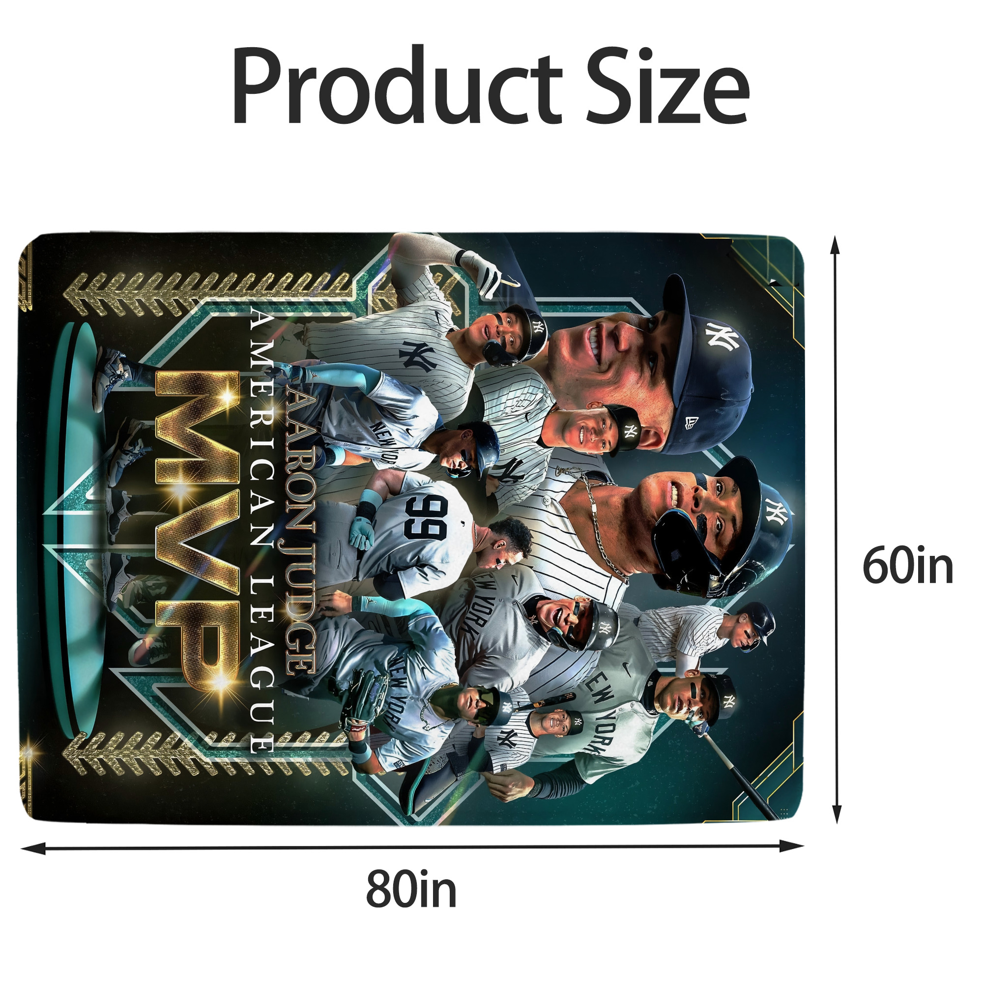 Aaron Judge MVP Soft Fleece Throw Blanket 60 X 80 Inch – Super Soft, Lightweight, And Durable – Perfect For Sofa, Bed, Camping, And More – Ideal Gift For Family And Friends