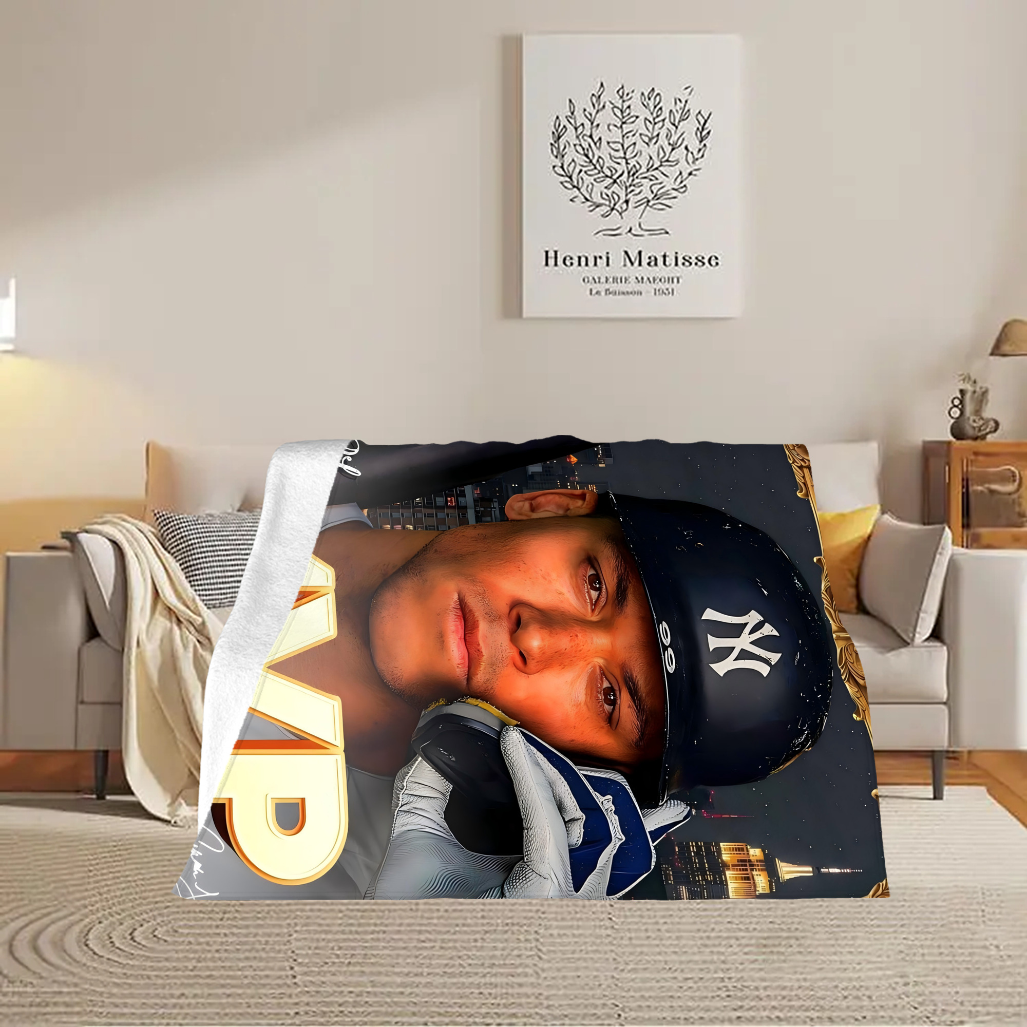 Aaron Judge MVP Soft Fleece Throw Blanket 60 X 80 Inch – Super Soft, Lightweight, And Durable – Perfect For Sofa, Bed, Camping, And More – Ideal Gift For Family And Friends