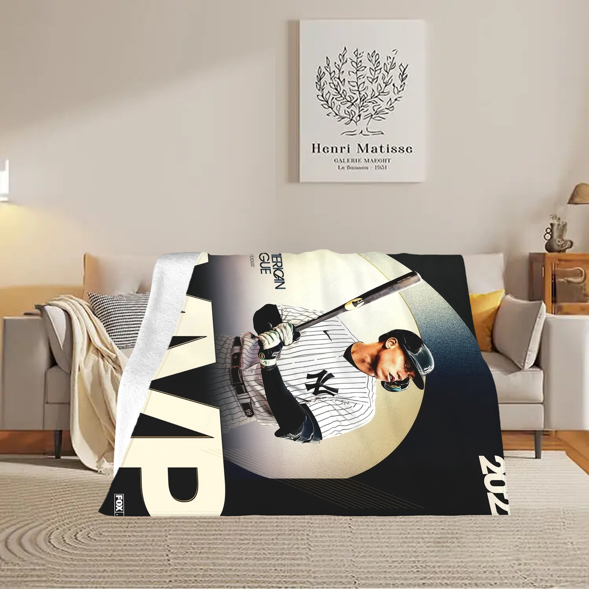 Aaron Judge MVP Soft Fleece Throw Blanket 60 X 80 Inch – Super Soft, Lightweight, And Durable – Perfect For Sofa, Bed, Camping, And More – Ideal Gift For Family And Friends