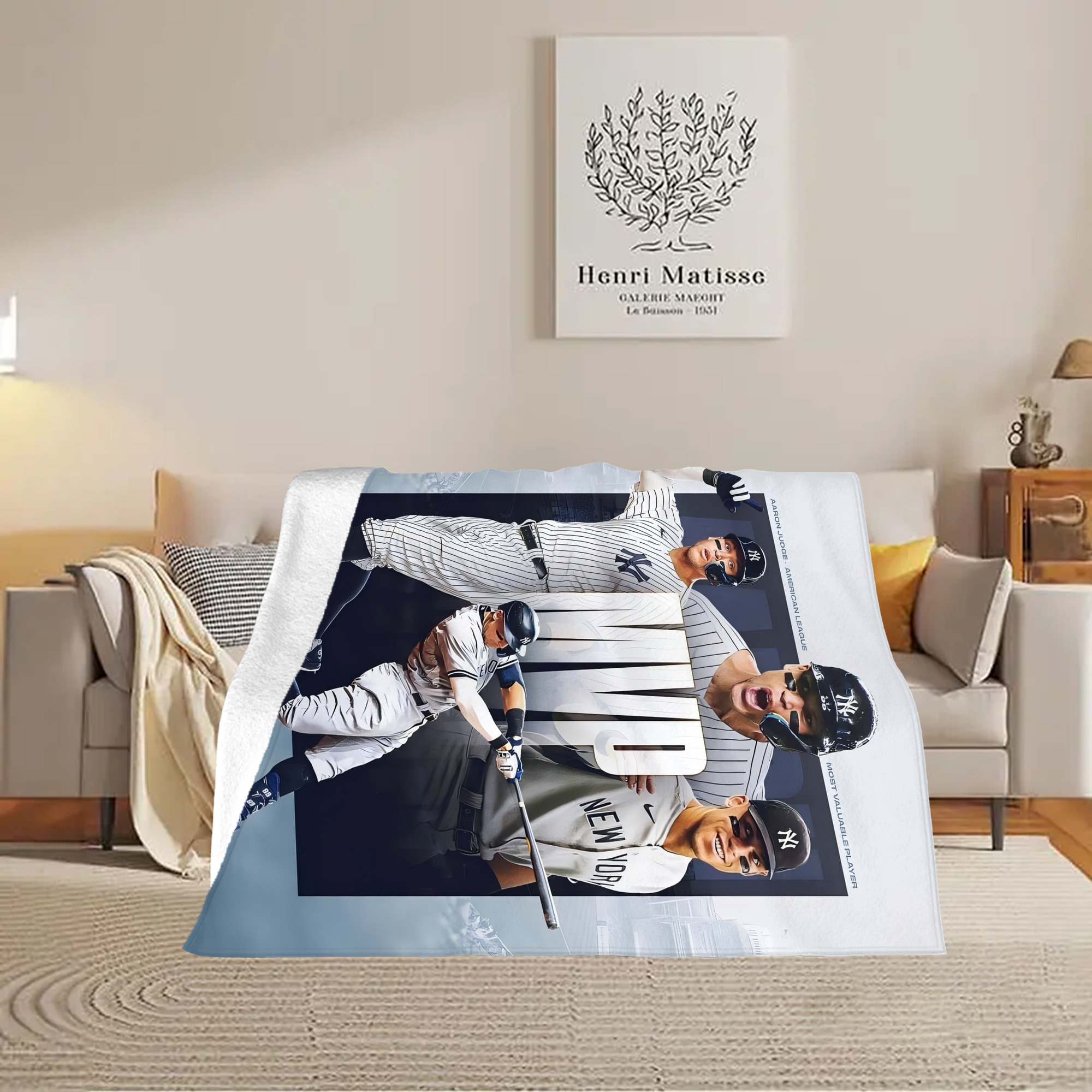 Aaron Judge MVP Soft Fleece Throw Blanket 60 X 80 Inch – Super Soft, Lightweight, And Durable – Perfect For Sofa, Bed, Camping, And More – Ideal Gift For Family And Friends