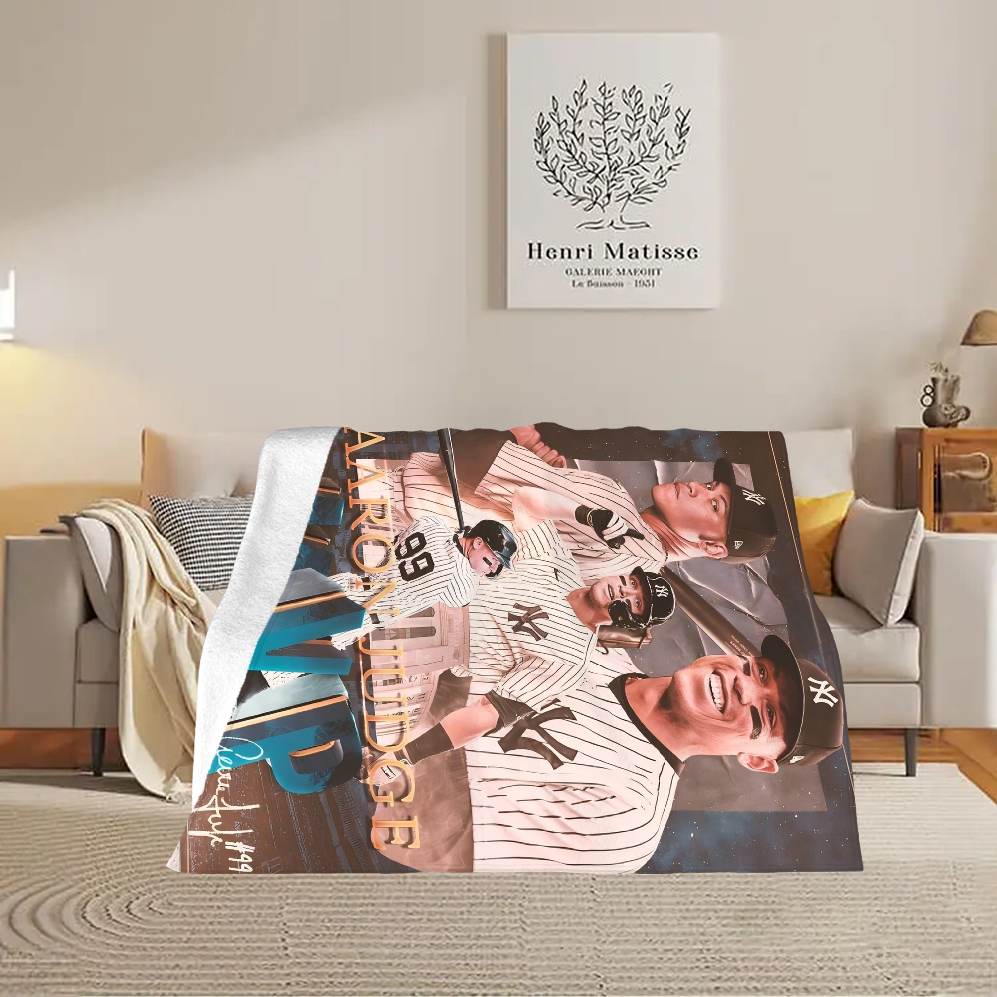 Aaron Judge MVP Soft Fleece Throw Blanket 60 X 80 Inch – Super Soft, Lightweight, And Durable – Perfect For Sofa, Bed, Camping, And More – Ideal Gift For Family And Friends