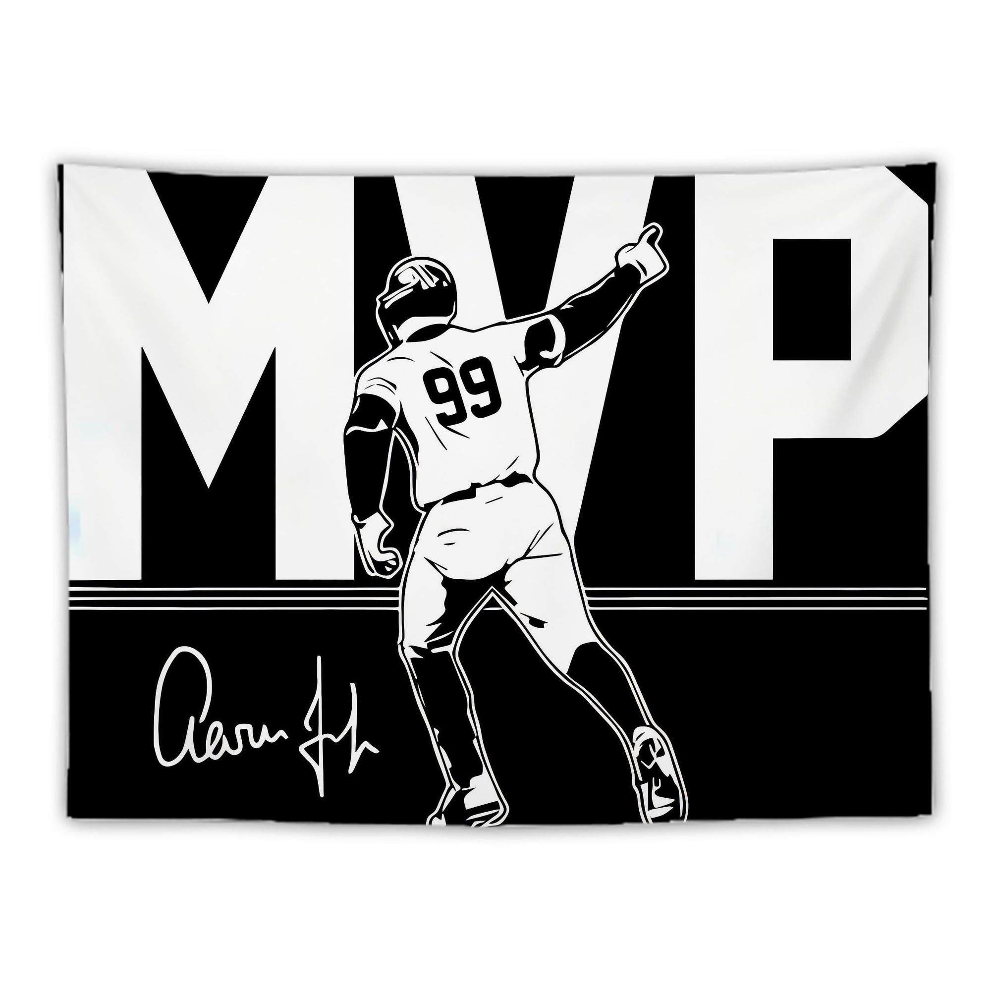 Aaron Judge MVP Wall Tapestry For Bedroom Aesthetic – Boho Style Polyester Fabric Wall Hanging With Hooks – 60 X 90 Inch Large Size, Lightweight, Durable, Easy To Hang