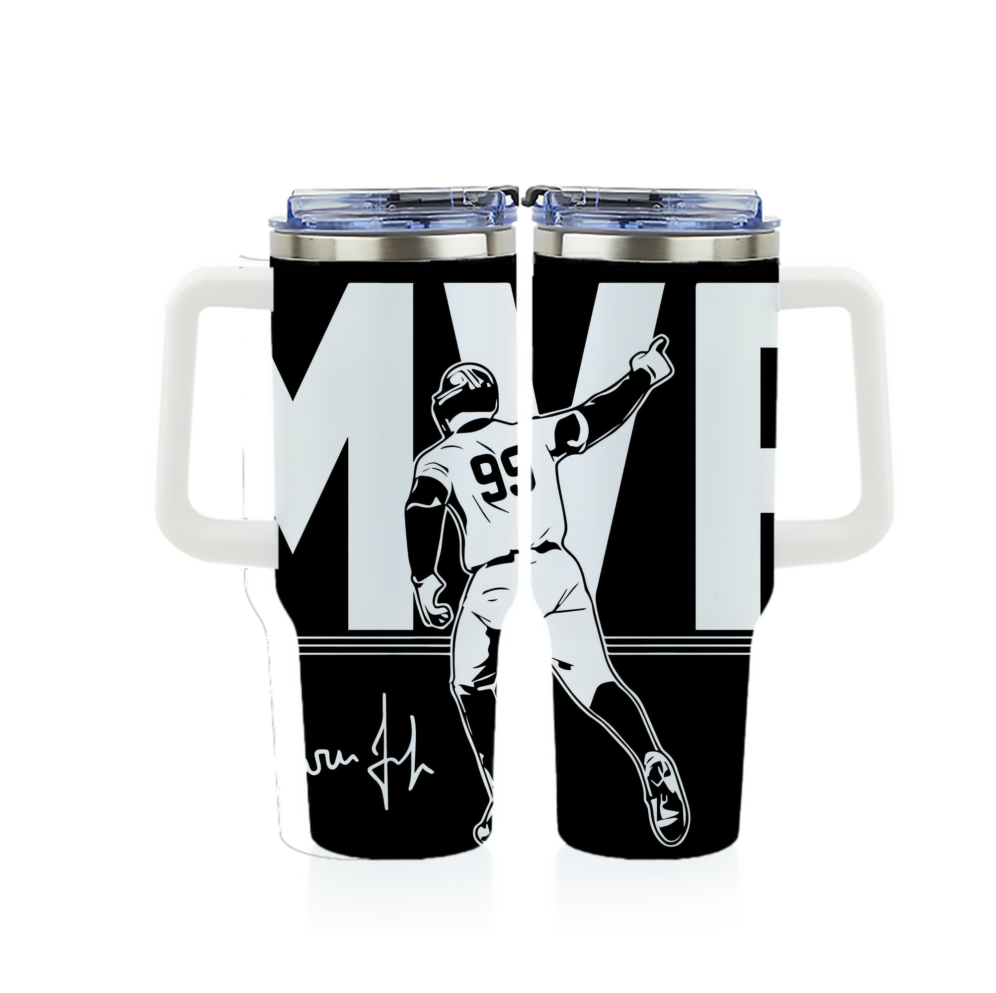 Aaron Judge MVP 40oz Full Wrap Car Tumbler – Durable Stainless Steel Travel Mug With Vibrant UV Print – Double Wall Insulated, Fits Most Car Cup Holders