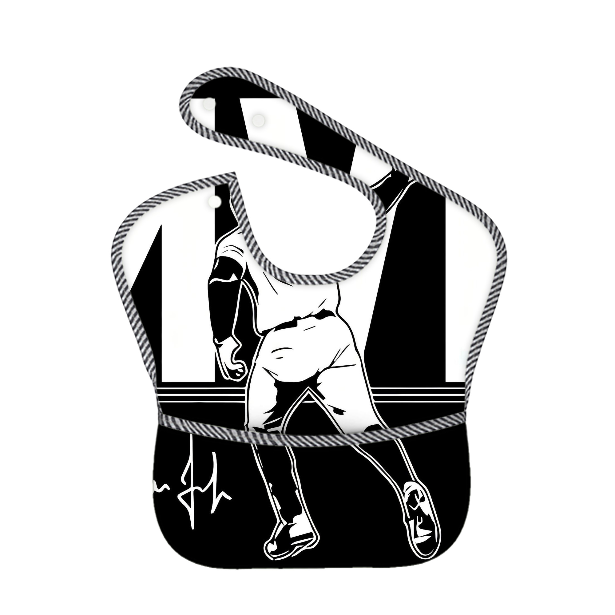 Aaron Judge MVP Adjustable Waterproof Toddler Bib – Full-Print Durable Polyester – Foldable Crumb Pocket – Easy Snap Closure – Soft