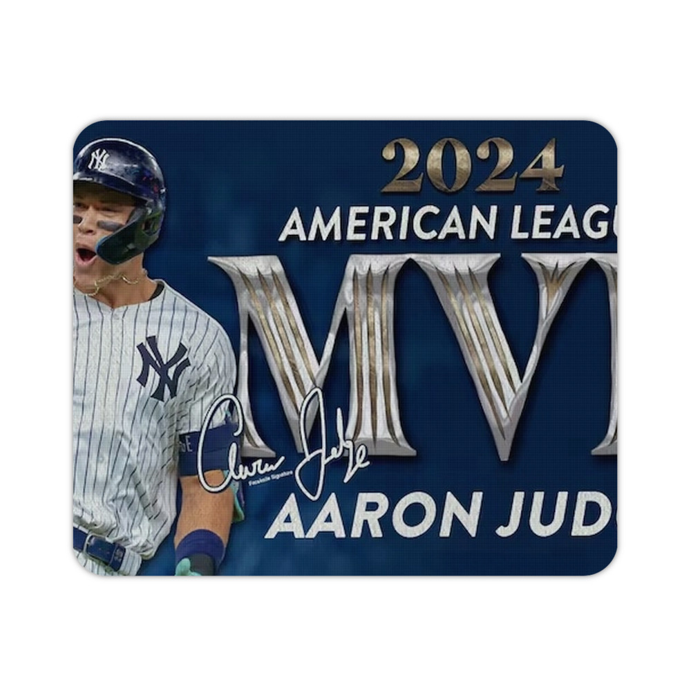 Aaron Judge MVP Durable Rubber Mouse Pad With Stitched Edges, Waterproof, Non-Slip Surface, Ultra-Thin Design For Gaming, Office