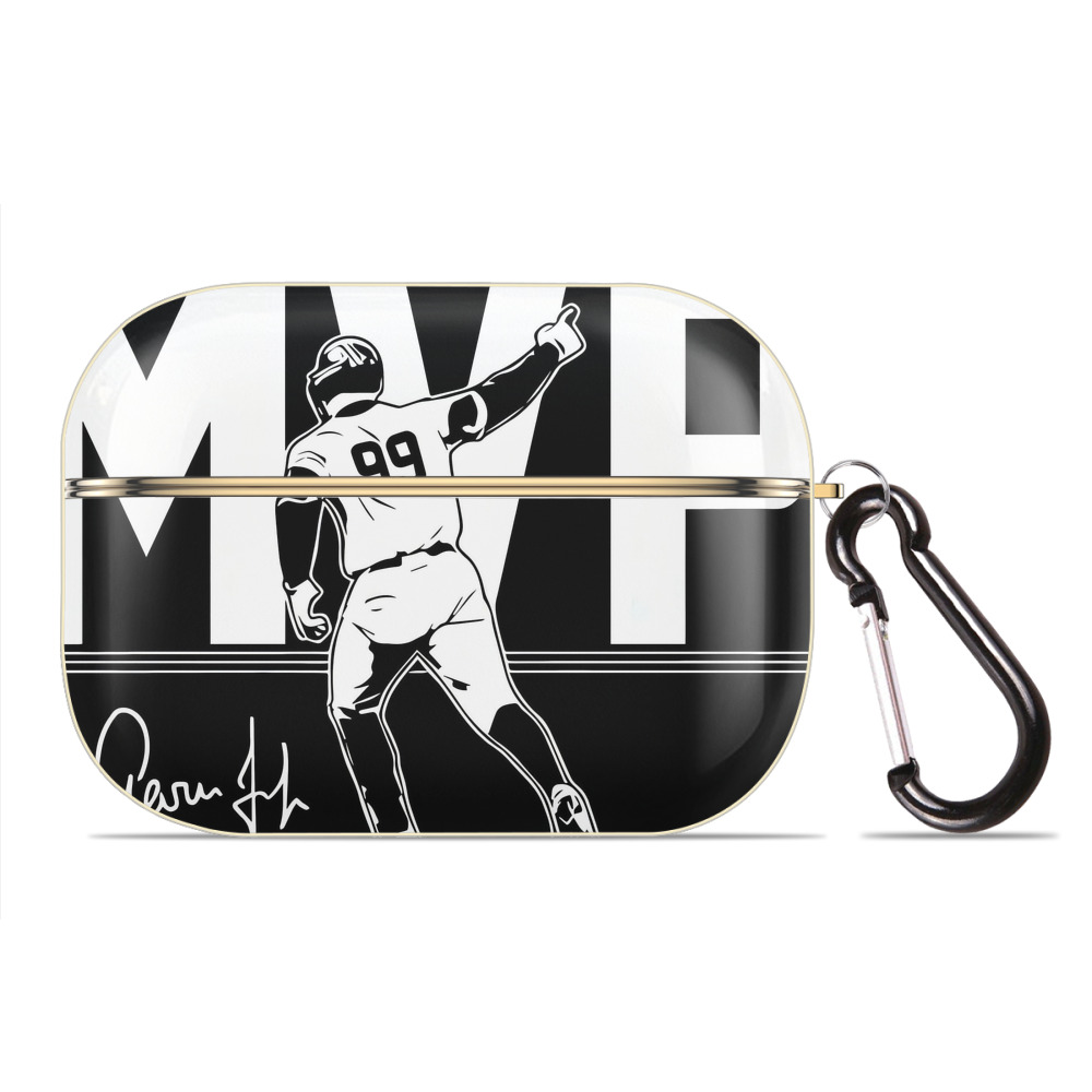Aaron Judge MVP Luxury Gold AirPods Pro Case With Keychain, Flexible PC Material, Full Protection, Precise Cutouts, Anti-Fingerprint, Washable, Durable Design