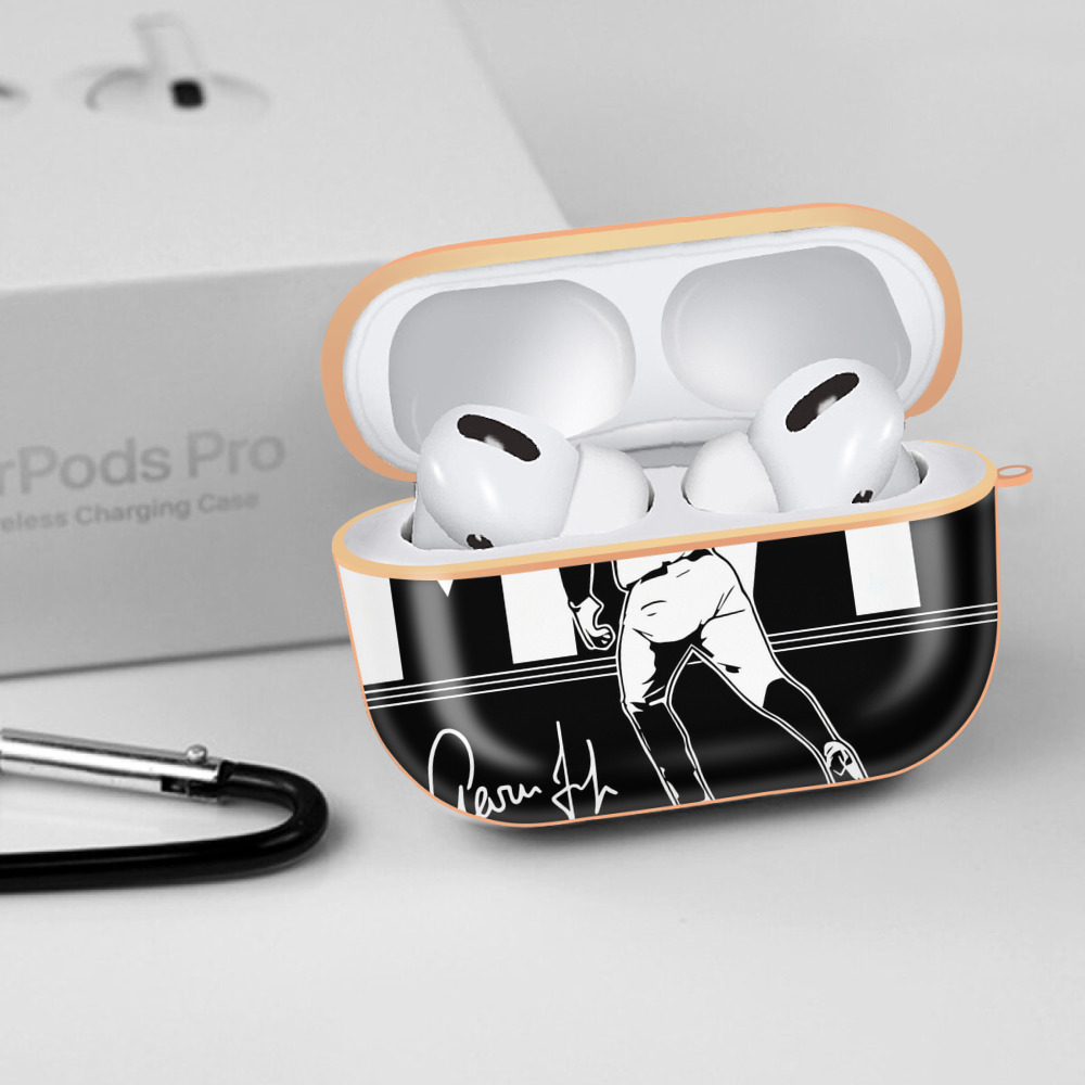 Aaron Judge MVP AirPods Pro Protective Case Rose Gold, Flexible PC Material, Precise Fit, Anti-Slip Cover, Full Protection, Fingerprint Resistant, Washable With Keychain