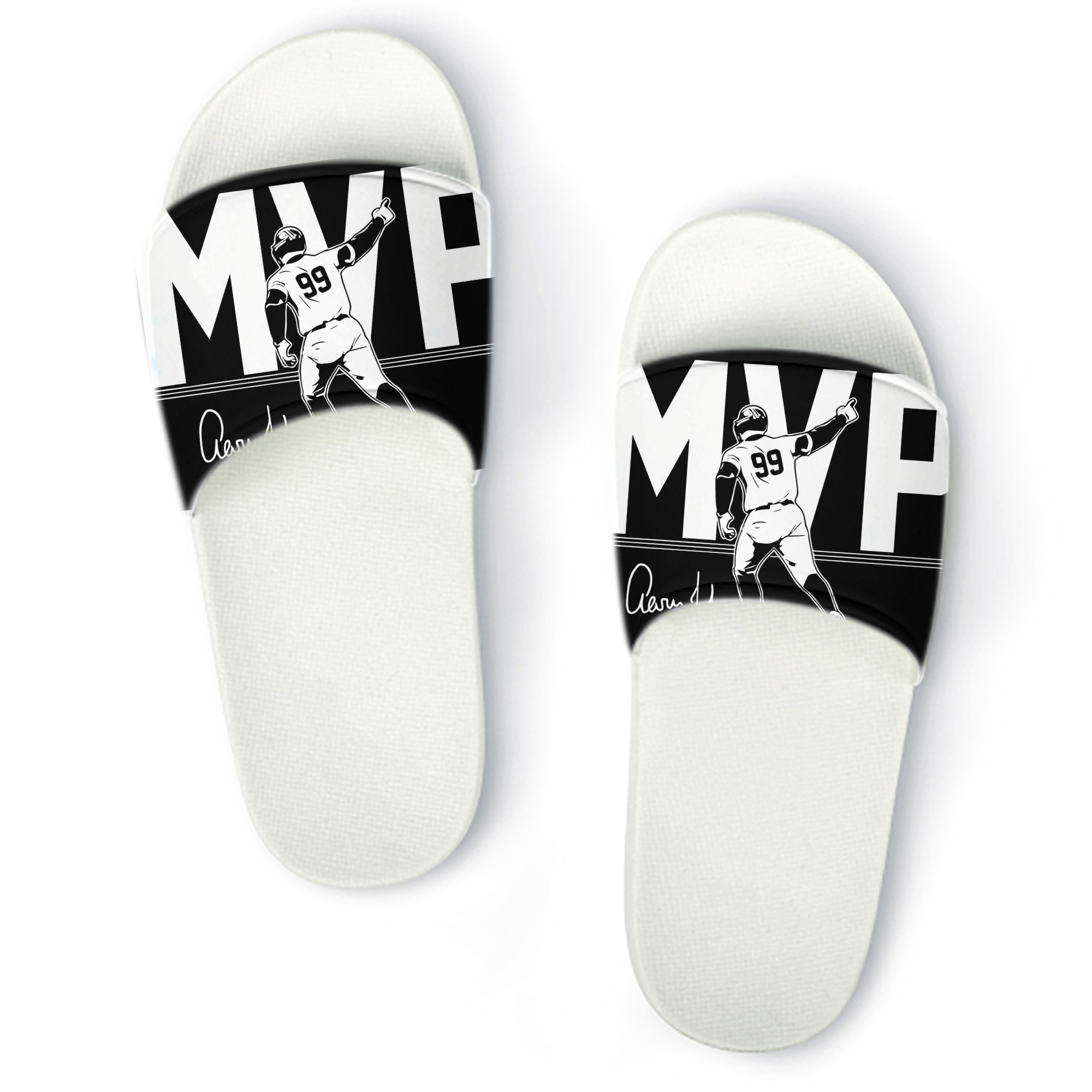 Aaron Judge MVP PVC Home Slippers For Men & Women – Durable, Comfortable, Waterproof, Non-Slip, Stylish Casual Indoor & Outdoor Sandals