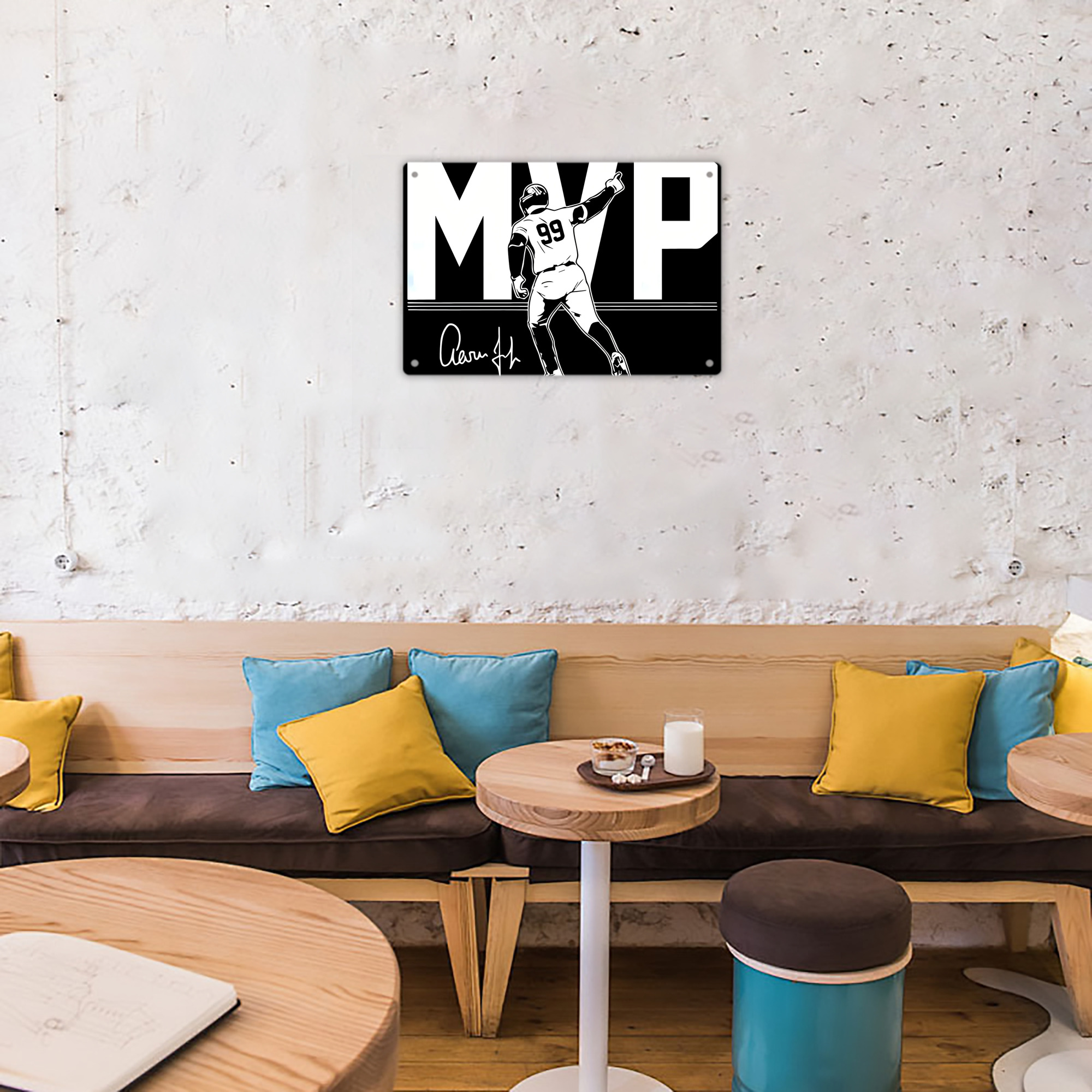 Aaron Judge MVP Decorative Aluminum Plaque – Horizontal Design – Durable, Stylish, Easy To Install – Ideal For Home, Office, Bar, And More