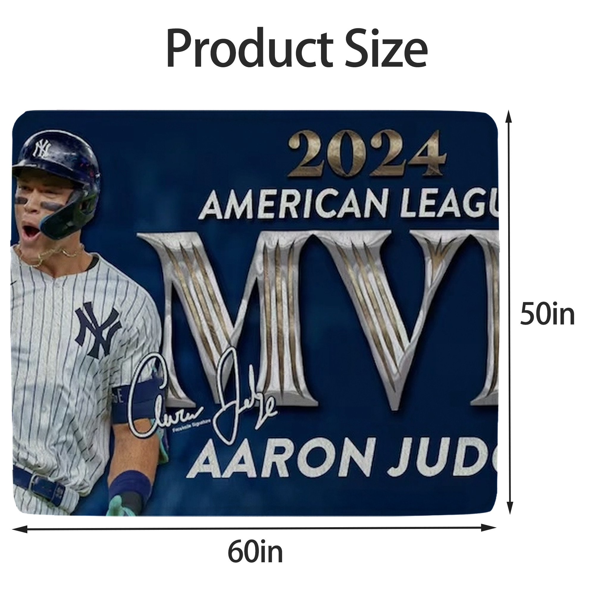 Aaron Judge MVP Soft Fleece Throw Blanket 50 X 60 Inch – Super Soft, Lightweight, And Durable – Perfect For Sofa, Bed, Camping, And More – Ideal Gift For Family And Friends