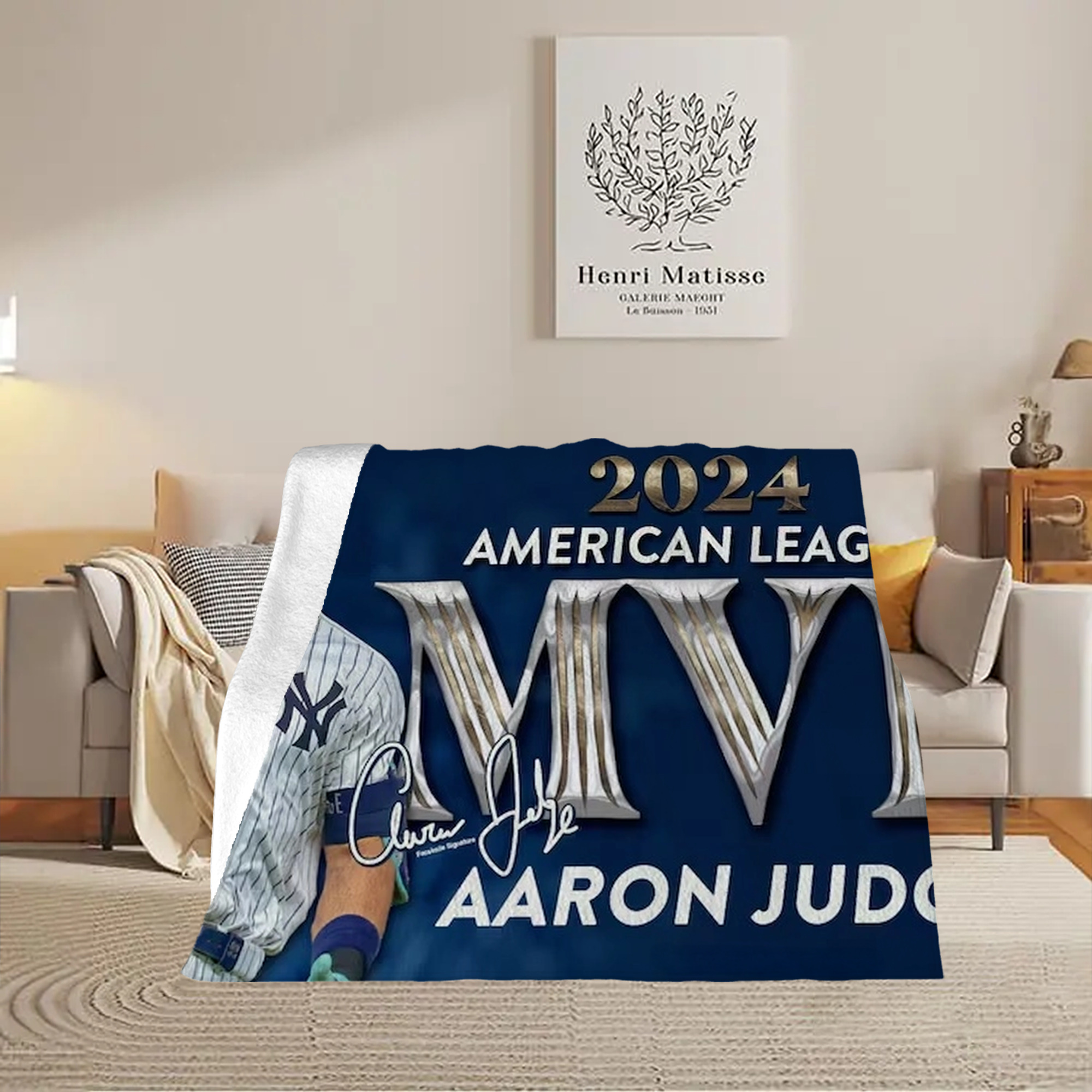 Aaron Judge MVP Soft Fleece Throw Blanket 50 X 60 Inch – Super Soft, Lightweight, And Durable – Perfect For Sofa, Bed, Camping, And More – Ideal Gift For Family And Friends