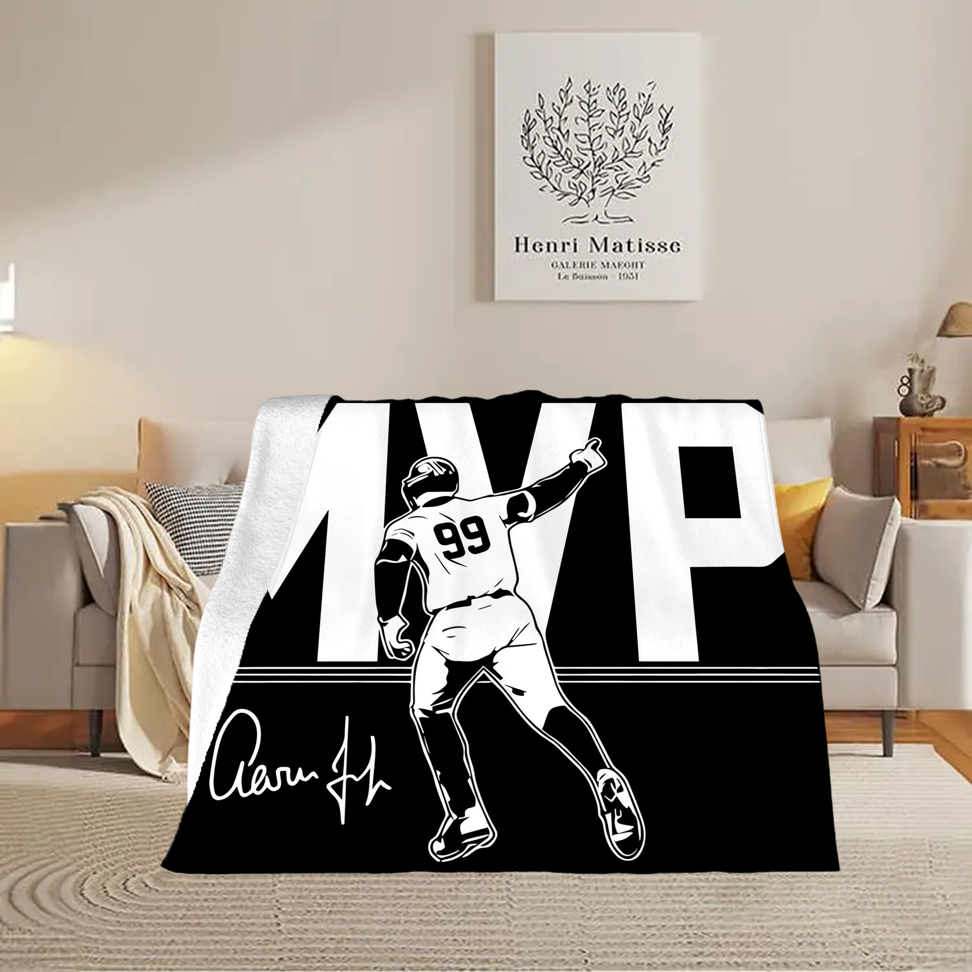 Aaron Judge MVP Soft Fleece Throw Blanket 50 X 60 Inch – Super Soft, Lightweight, And Durable – Perfect For Sofa, Bed, Camping, And More – Ideal Gift For Family And Friends