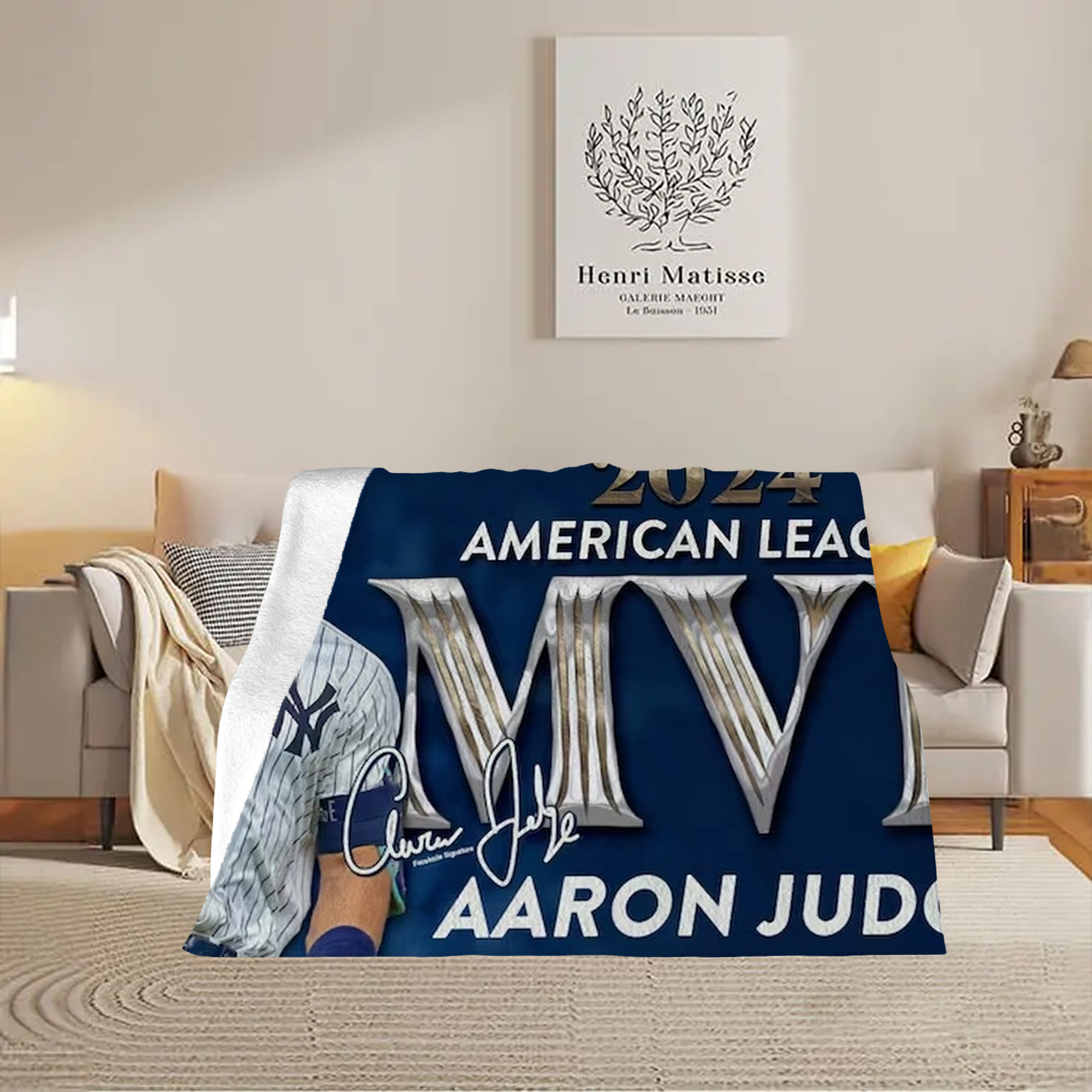 Aaron Judge MVP Soft Fleece Throw Blanket 60 X 80 Inch – Super Soft, Lightweight, And Durable – Perfect For Sofa, Bed, Camping, And More – Ideal Gift For Family And Friends