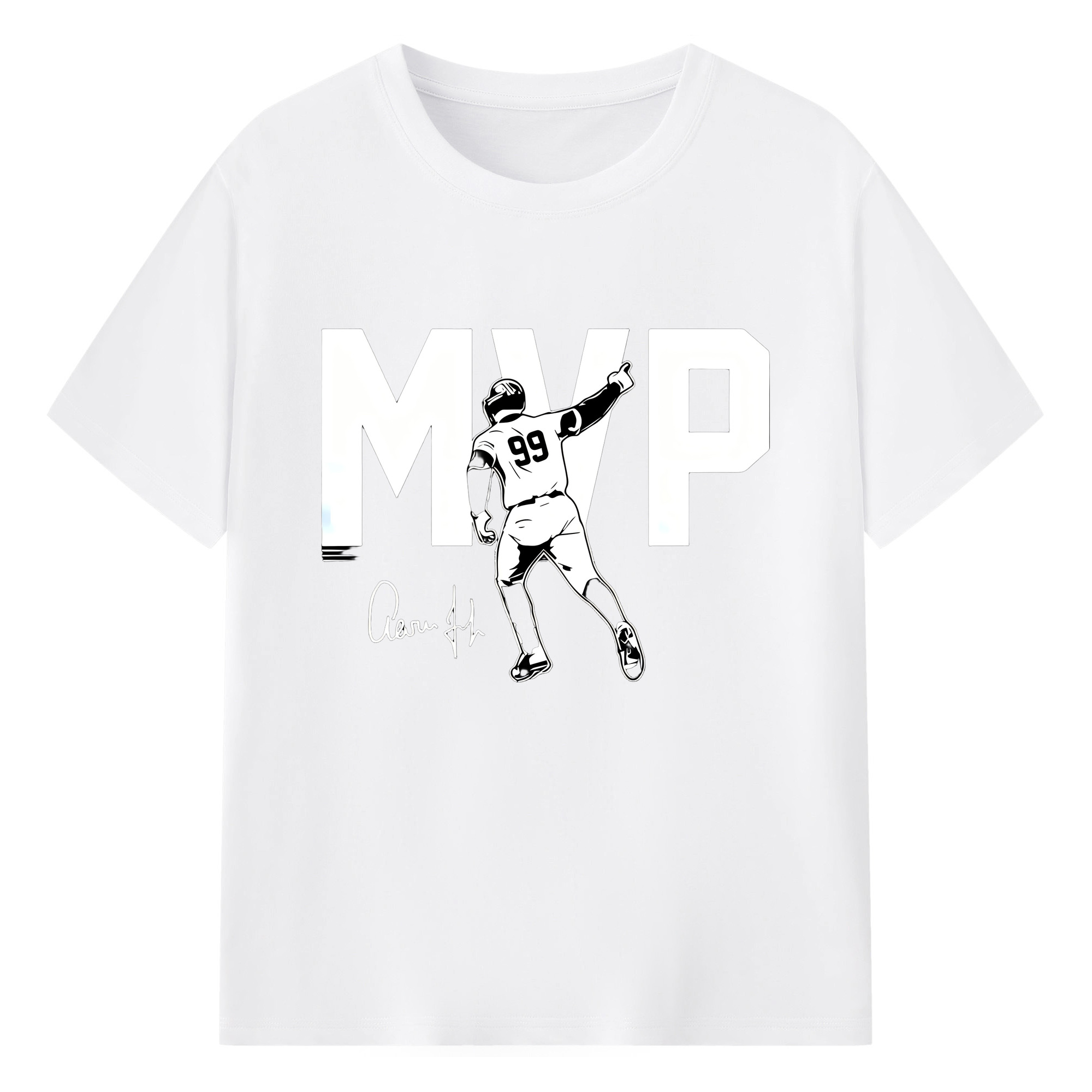 Aaron Judge MVP 180g Cotton T-Shirt With Front Heat Transfer Print – Soft, Lightweight, Fitted Design – Comfortable Casual Wear For Sports & Everyday Use