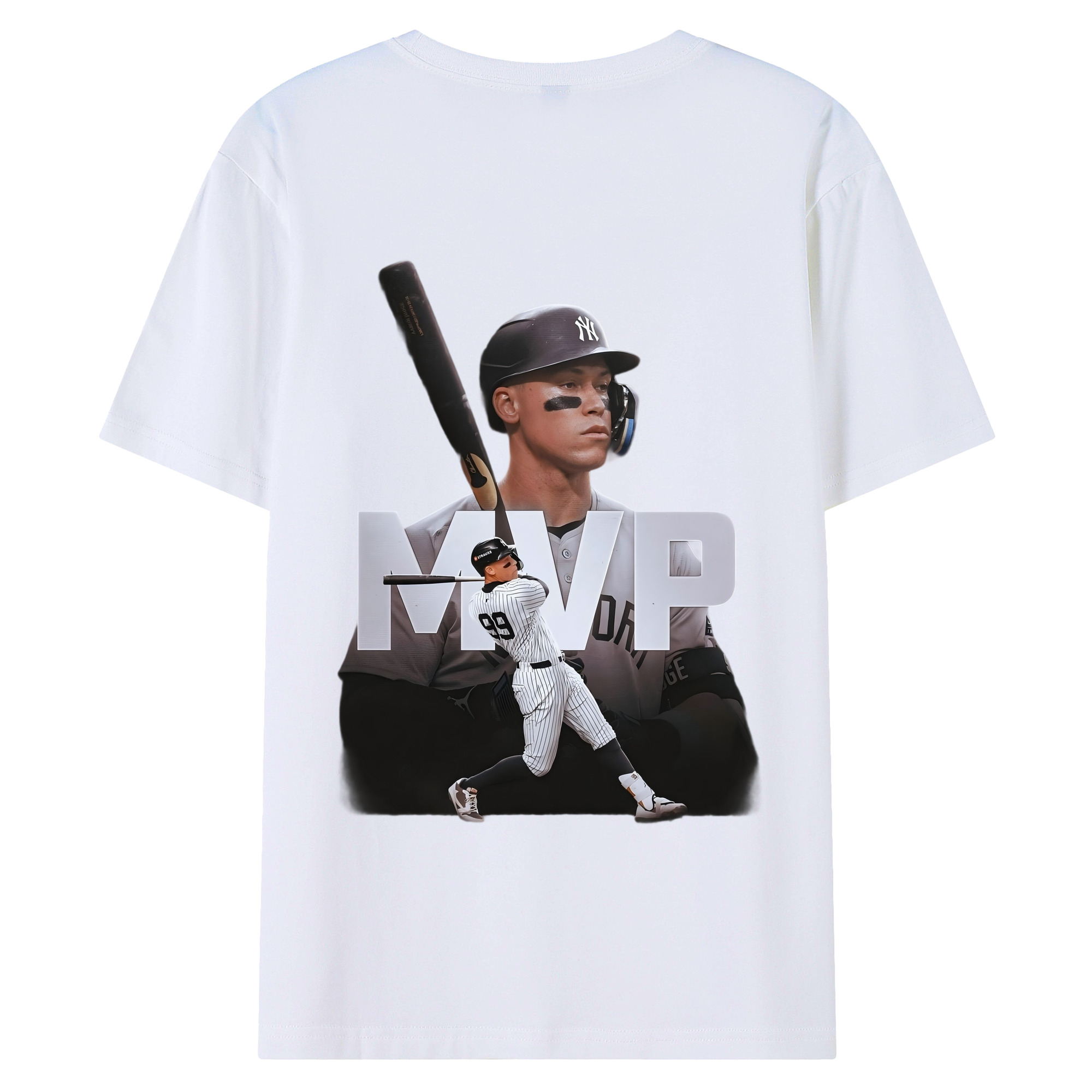Aaron Judge MVP 180g Combed Cotton T-Shirt With Back Heat Transfer Print – Soft, Lightweight, Fitted Design – Stylish Casual Wear For Sports & Everyday Use