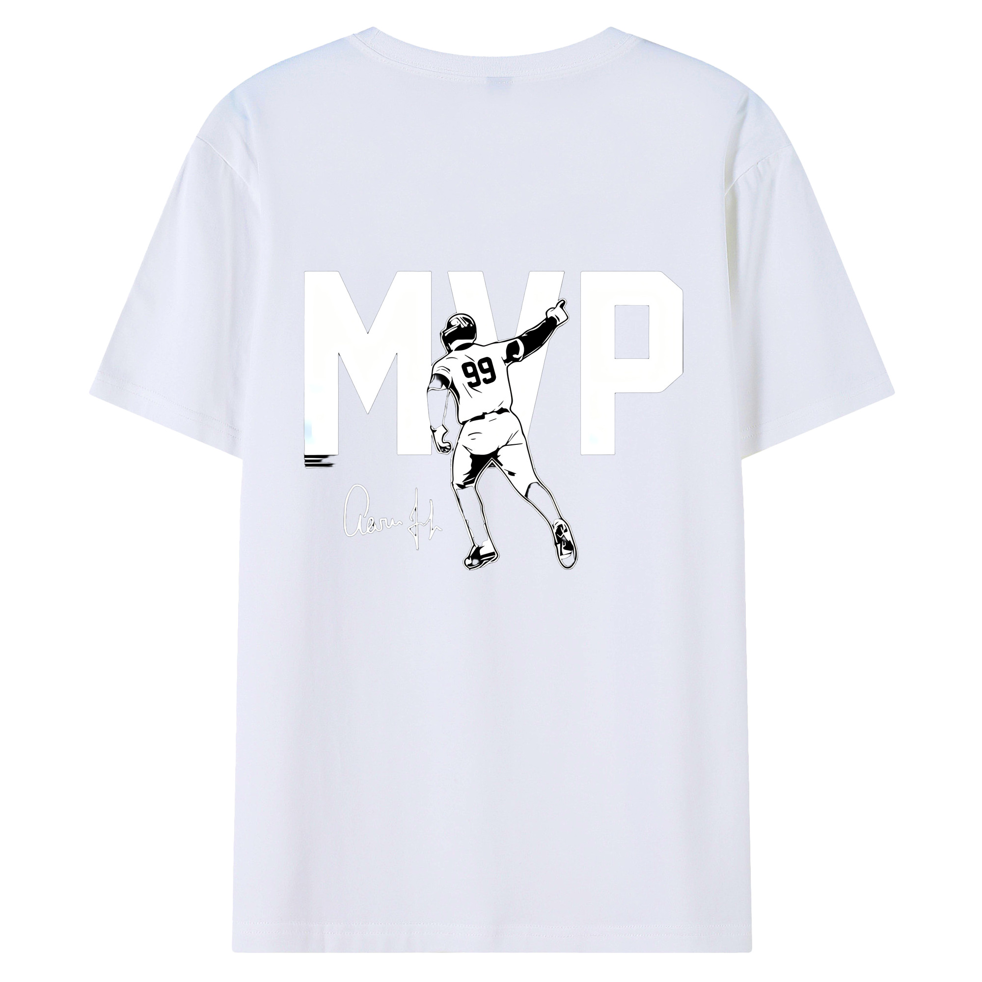 Aaron Judge MVP 180g Combed Cotton T-Shirt With Back Heat Transfer Print – Soft, Lightweight, Fitted Design – Stylish Casual Wear For Sports & Everyday Use