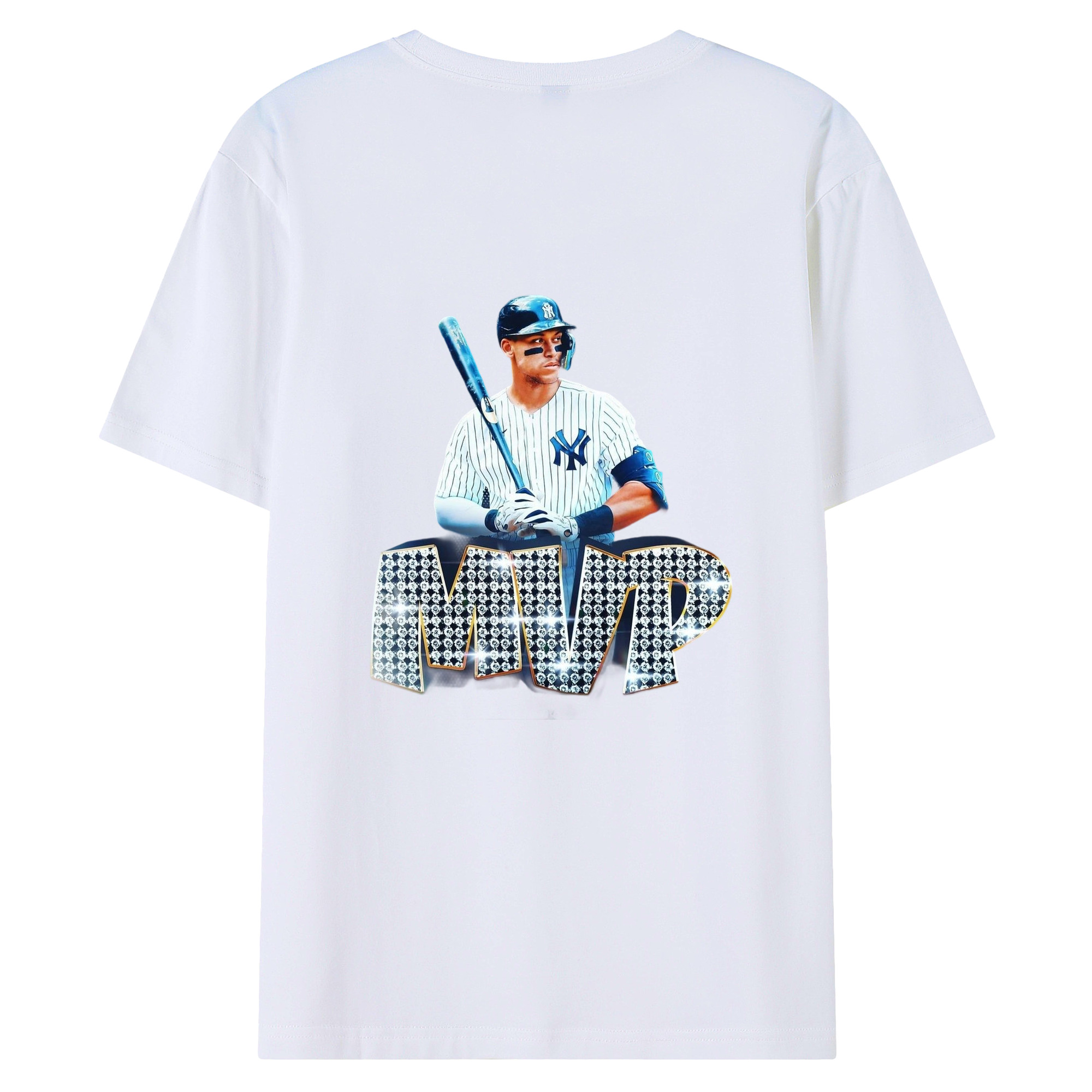 Aaron Judge MVP 180g Combed Cotton T-Shirt With Back Heat Transfer Print – Soft, Lightweight, Fitted Design – Stylish Casual Wear For Sports & Everyday Use