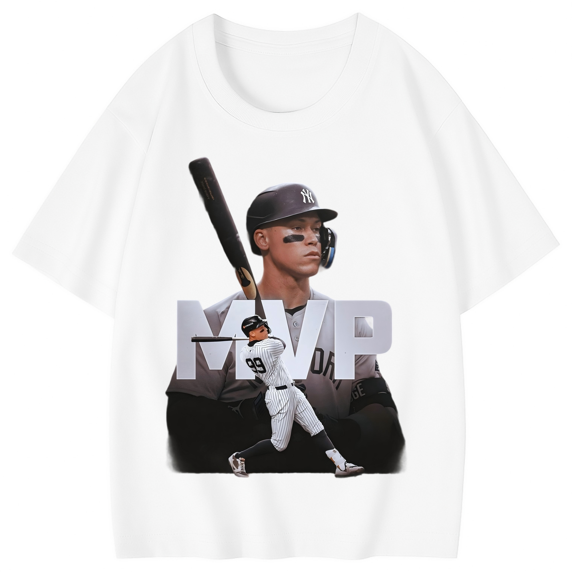 Aaron Judge MVP Combed Cotton Kids T-Shirt 180g With Front Heat Transfer Print – Soft, Lightweight, Side-Seamed Design – Stylish And Comfortable Casual Wear For Everyday Activities