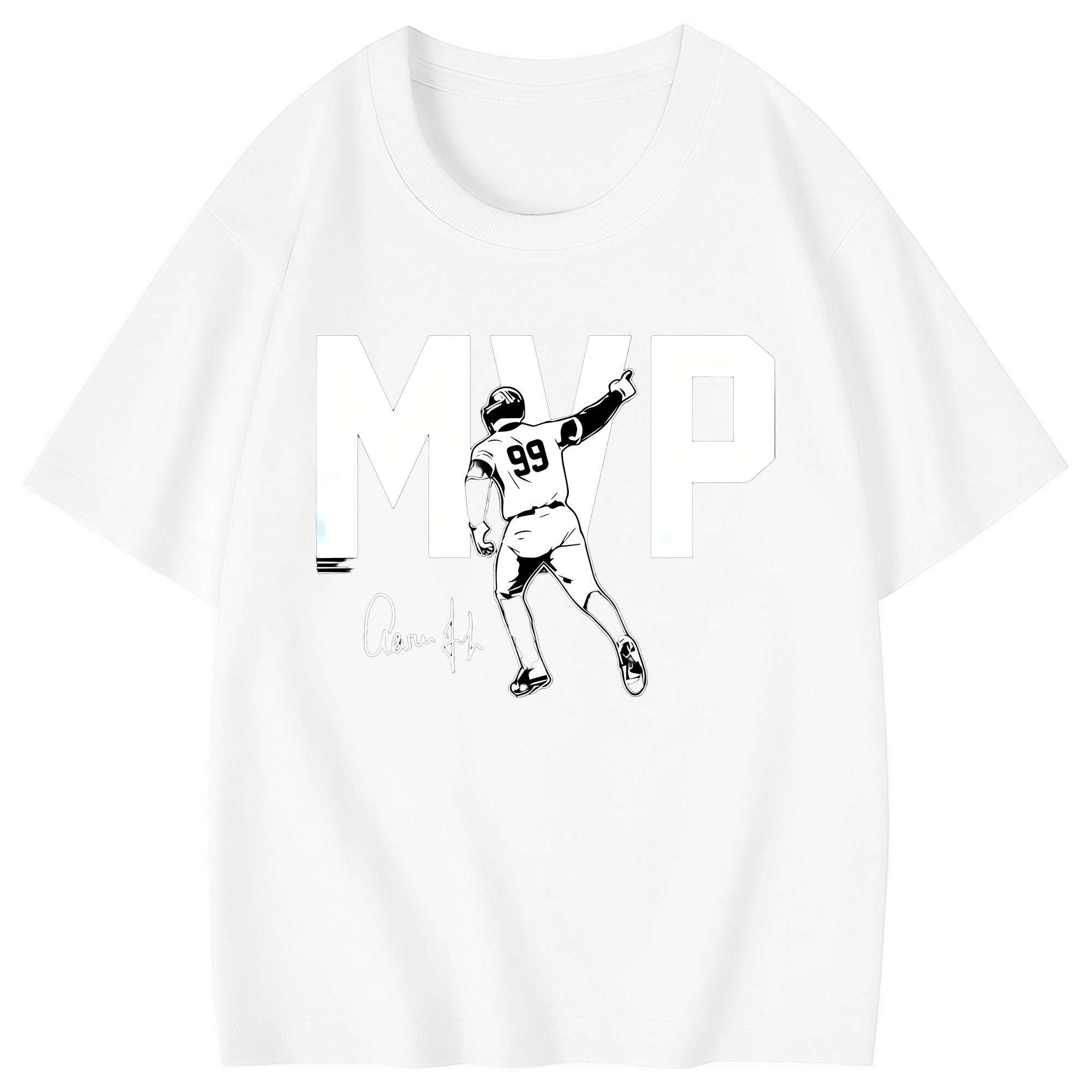 Aaron Judge MVP Combed Cotton Kids T-Shirt 180g With Front Heat Transfer Print – Soft, Lightweight, Side-Seamed Design – Stylish And Comfortable Casual Wear For Everyday Activities