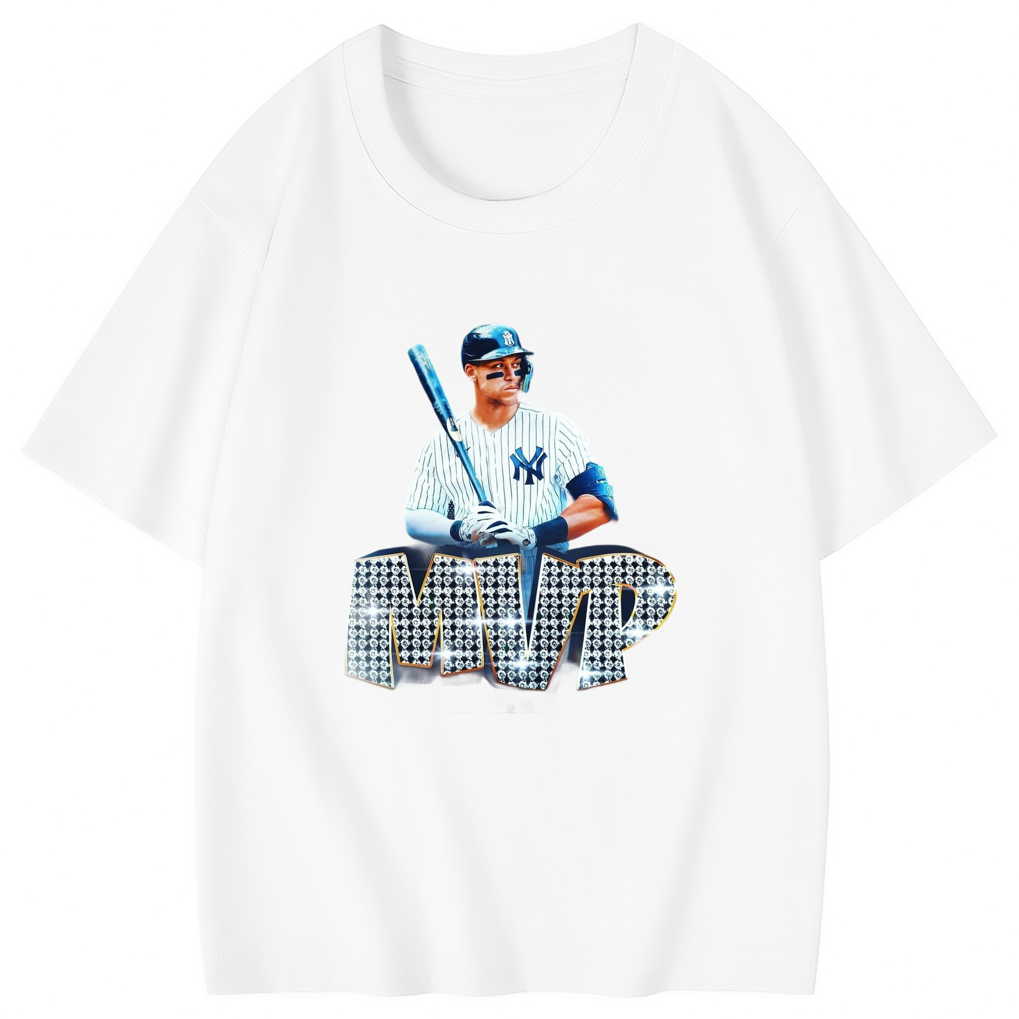Aaron Judge MVP Combed Cotton Kids T-Shirt 180g With Front Heat Transfer Print – Soft, Lightweight, Side-Seamed Design – Stylish And Comfortable Casual Wear For Everyday Activities