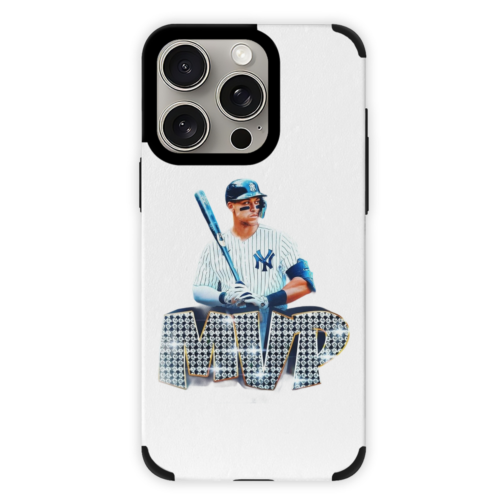 Aaron Judge MVP IPhone 15 Pro Max PU Leather Case – Soft Lining, 360° Protection – Precise Fit, 3D Buttons, Easy Charging – Anti-Yellowing, Easy To Clean