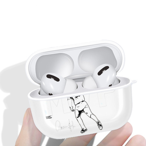 Aaron Judge MVP AirPods Pro Hard Case White With Keychain, Durable Flexible PC, Precise Cutouts, Anti-Fingerprint, Yellowing & Scratch Resistant, Full Protection, Washable
