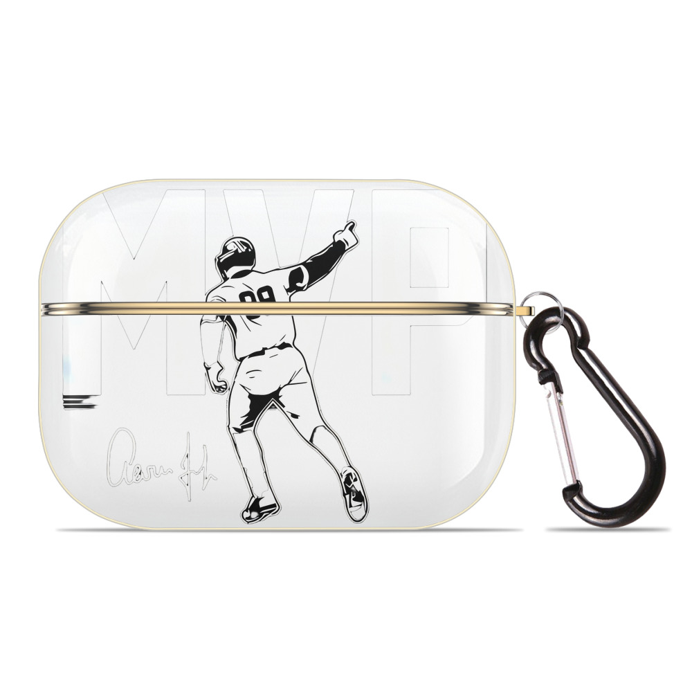Aaron Judge MVP Luxury Gold AirPods Pro Case With Keychain, Flexible PC Material, Full Protection, Precise Cutouts, Anti-Fingerprint, Washable, Durable Design