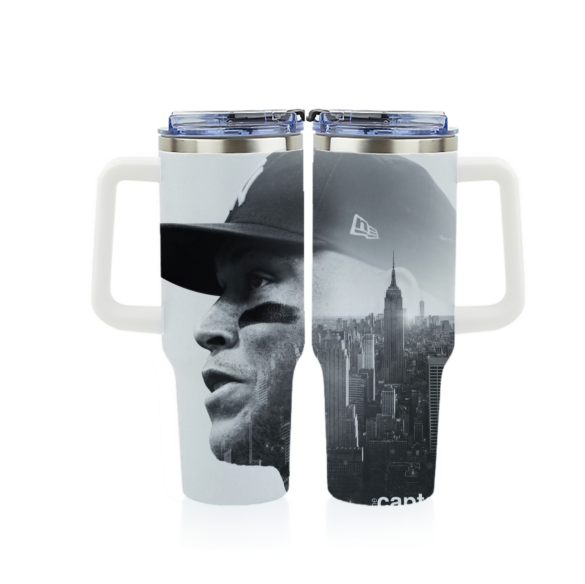 Aaron Judge Yankees Captain 40oz Full Wrap Car Tumbler – Durable Stainless Steel Travel Mug With Vibrant UV Print – Double Wall Insulated, Fits Most Car Cup Holders