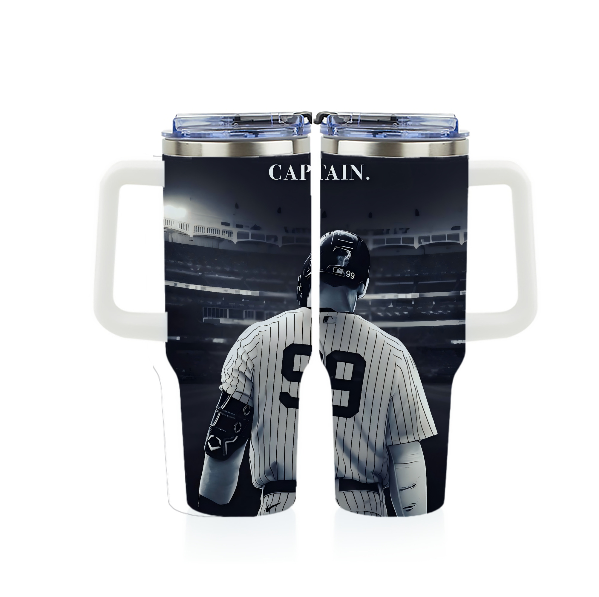 Aaron Judge Yankees Captain 40oz Full Wrap Car Tumbler – Durable Stainless Steel Travel Mug With Vibrant UV Print – Double Wall Insulated, Fits Most Car Cup Holders