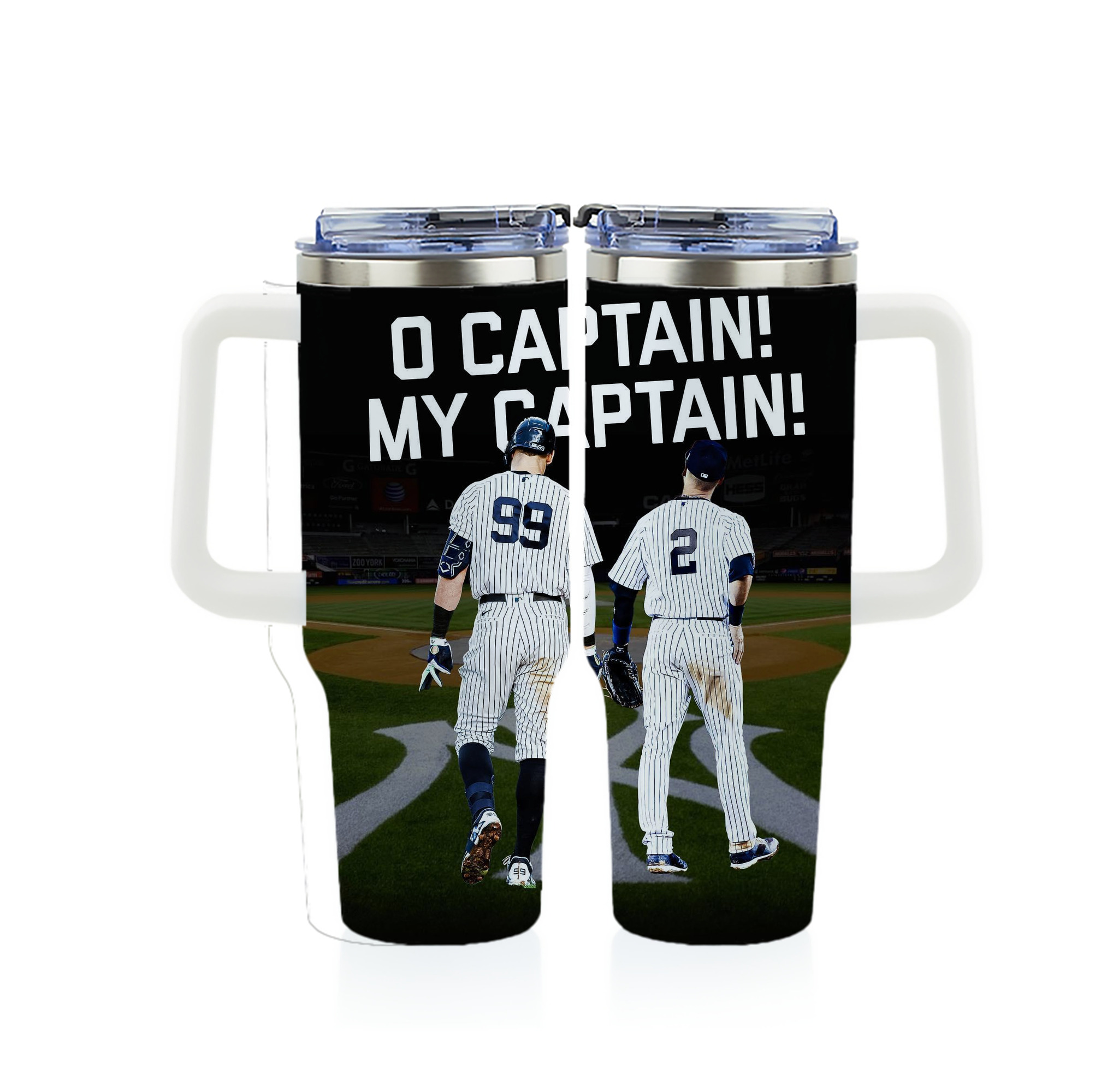 Aaron Judge Yankees Captain 40oz Full Wrap Car Tumbler – Durable Stainless Steel Travel Mug With Vibrant UV Print – Double Wall Insulated, Fits Most Car Cup Holders