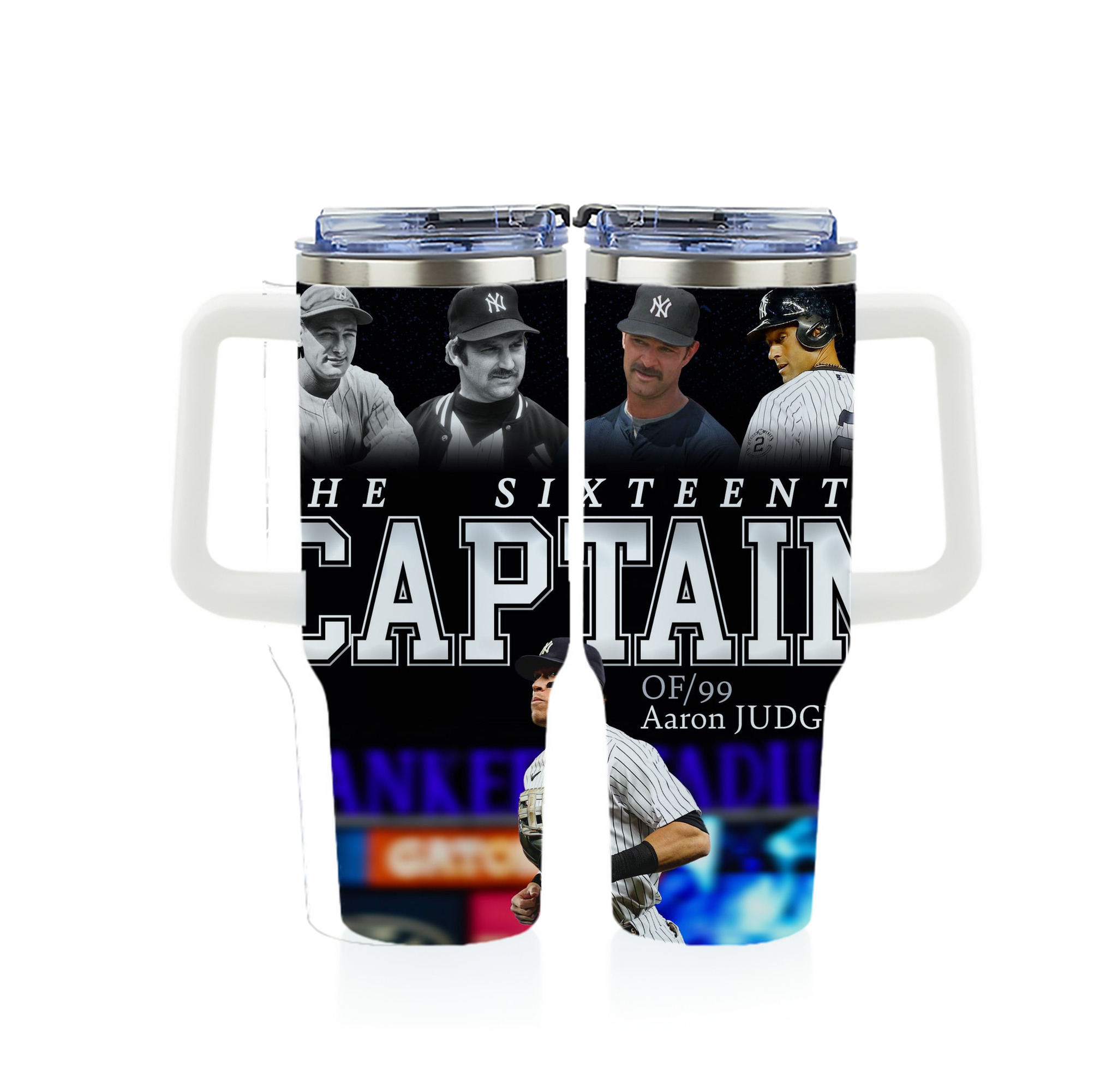 Aaron Judge Yankees Captain 40oz Full Wrap Car Tumbler – Durable Stainless Steel Travel Mug With Vibrant UV Print – Double Wall Insulated, Fits Most Car Cup Holders