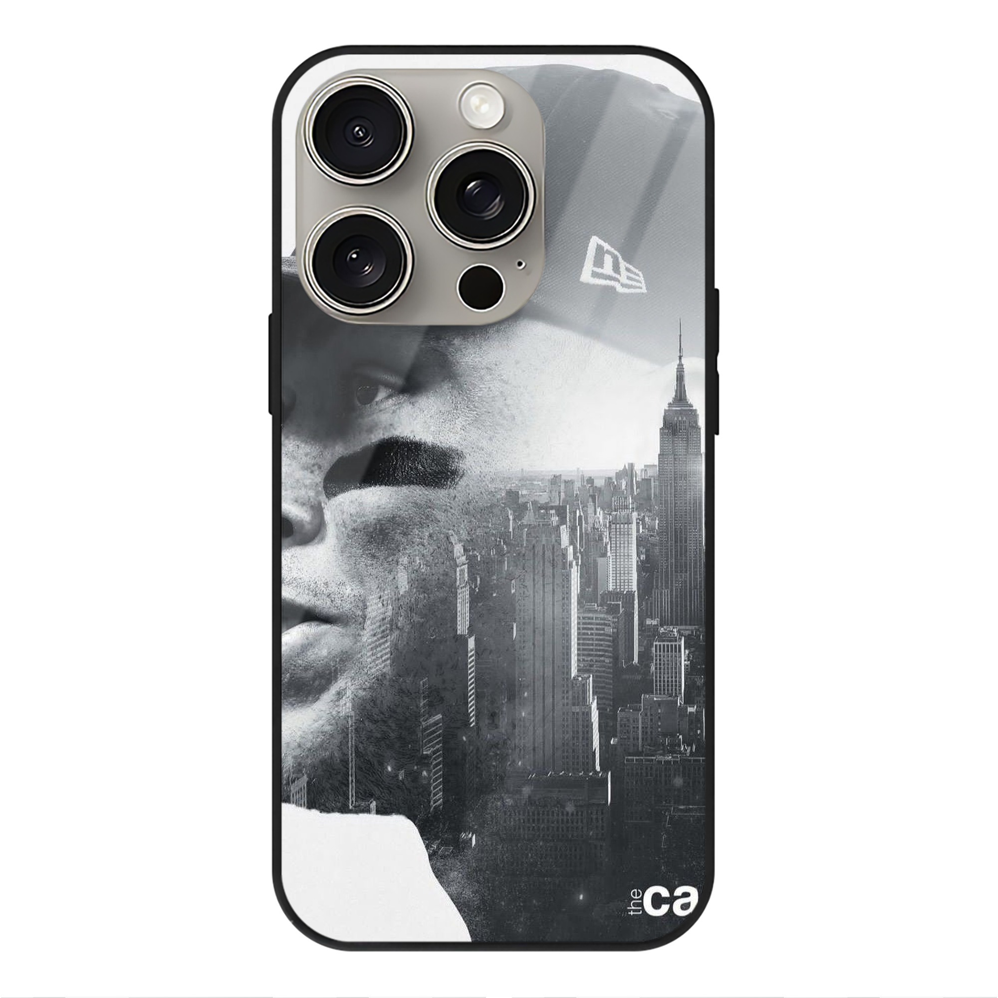 Aaron Judge Yankees Captain IPhone 15 Pro Mirror Phone Case – UV Printed Glass + TPU – Scratch-Resistant, Wireless Charging Compatible, Precise Fit & Stylish Design