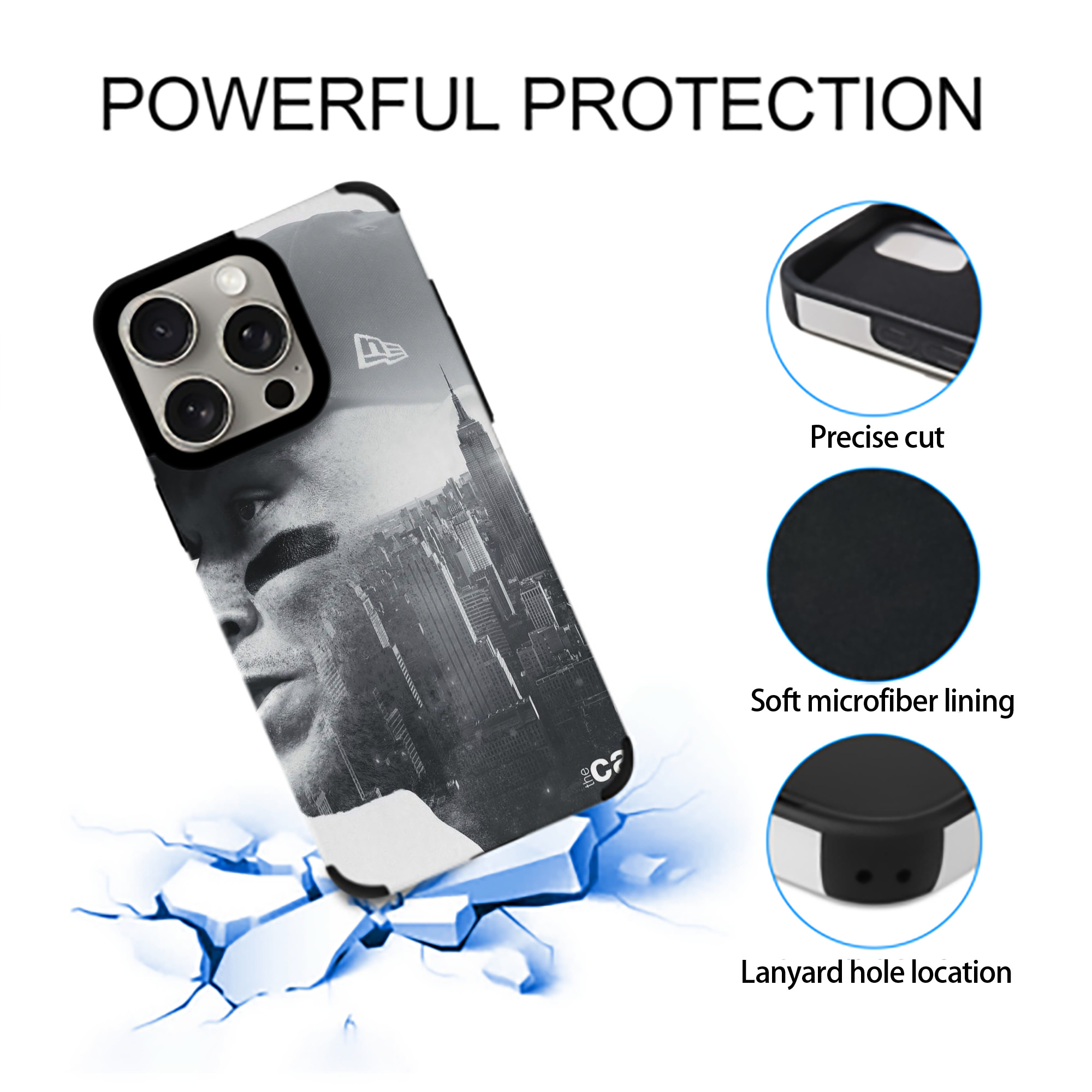 Aaron Judge Yankees Captain IPhone 15 Pro Max PU Leather Case – Soft Lining, 360° Protection – Precise Fit, 3D Buttons, Easy Charging – Anti-Yellowing, Easy To Clean