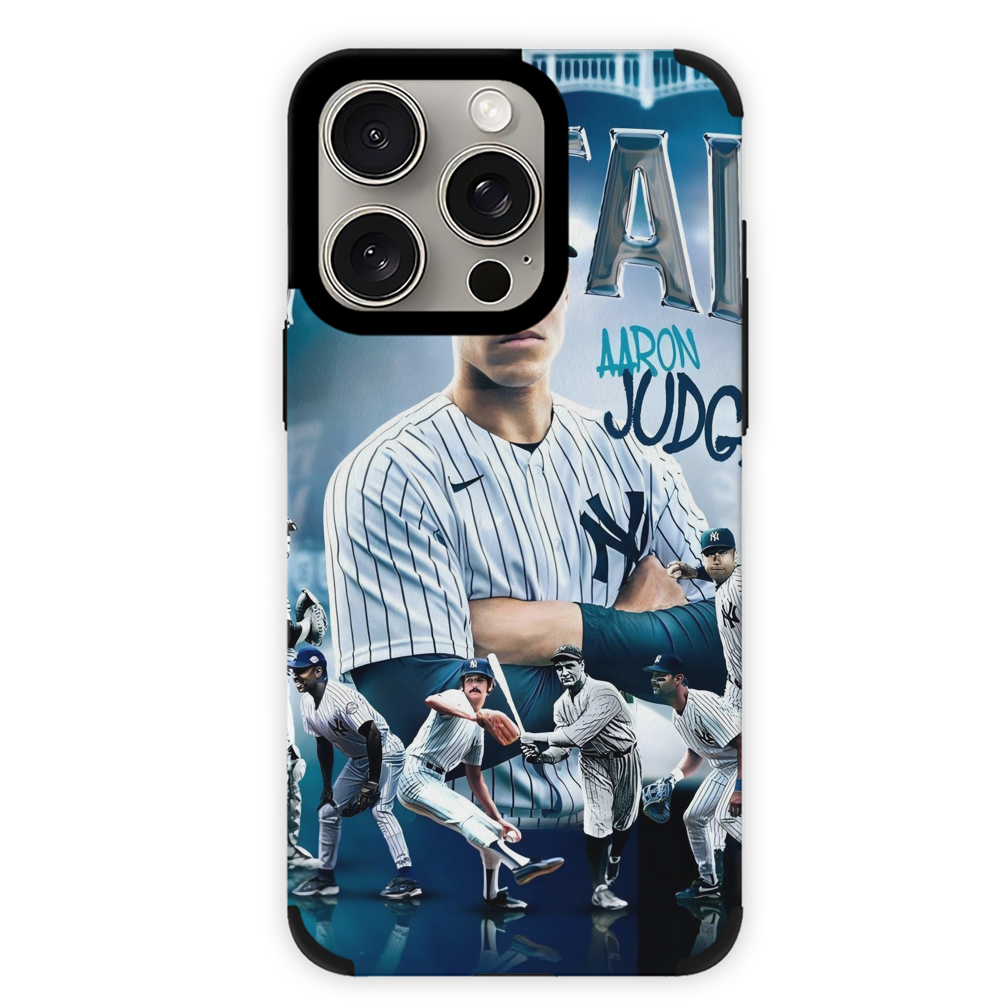 Aaron Judge Yankees Captain IPhone 15 Pro Max PU Leather Case – Soft Lining, 360° Protection – Precise Fit, 3D Buttons, Easy Charging – Anti-Yellowing, Easy To Clean