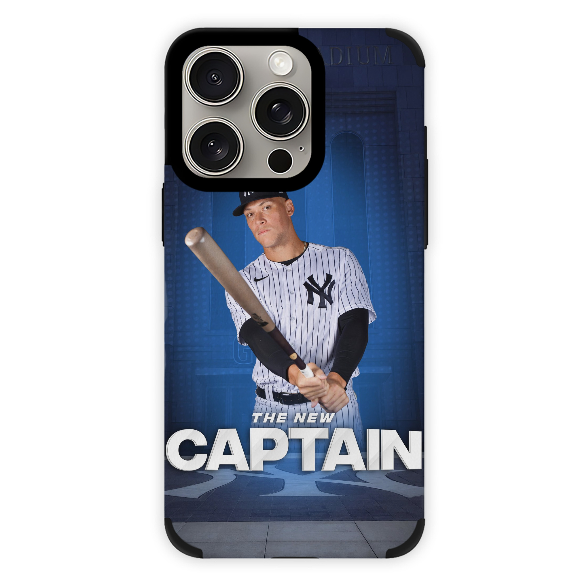 Aaron Judge Yankees Captain IPhone 15 Pro Max PU Leather Case – Soft Lining, 360° Protection – Precise Fit, 3D Buttons, Easy Charging – Anti-Yellowing, Easy To Clean