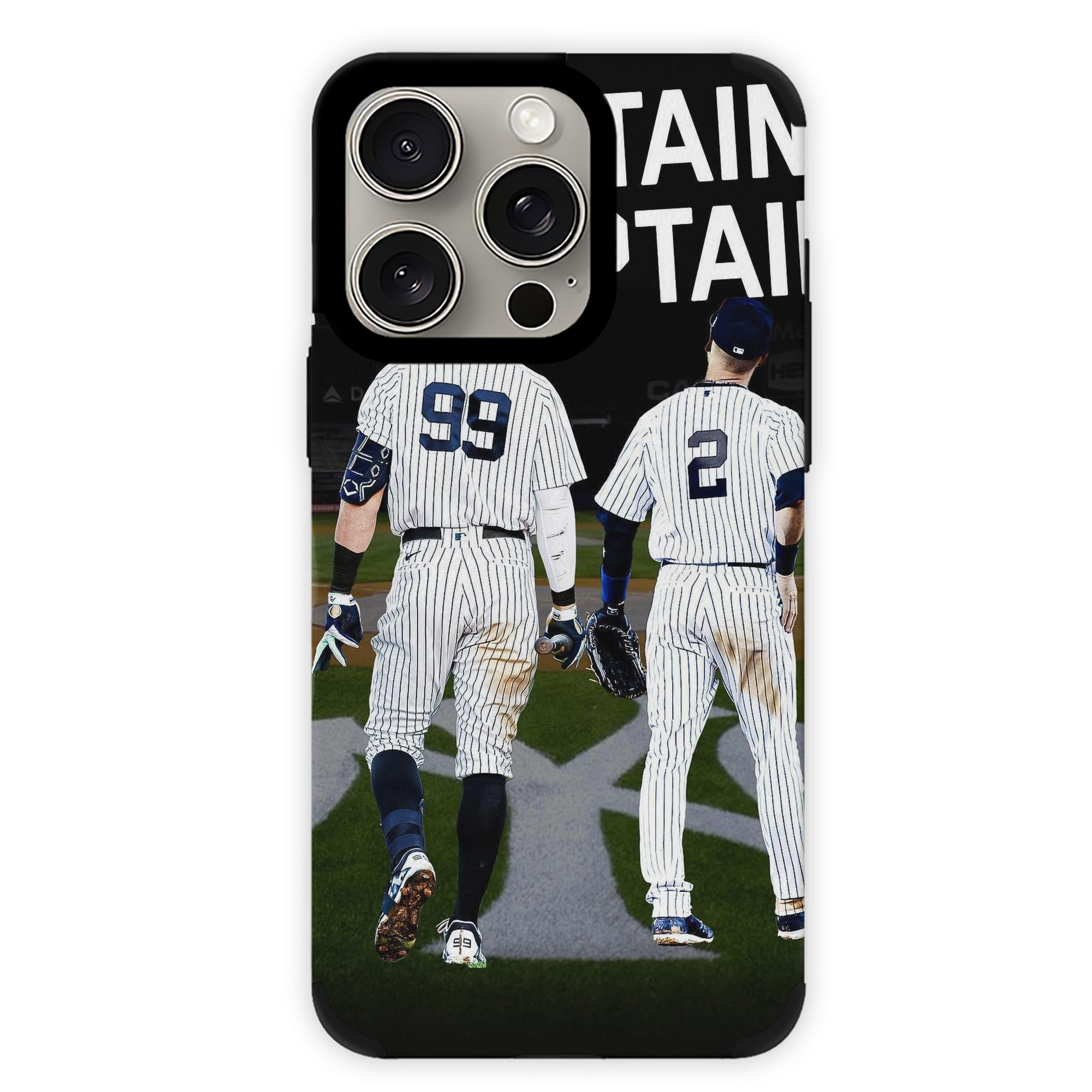 Aaron Judge Yankees Captain IPhone 15 Pro Max PU Leather Case – Soft Lining, 360° Protection – Precise Fit, 3D Buttons, Easy Charging – Anti-Yellowing, Easy To Clean