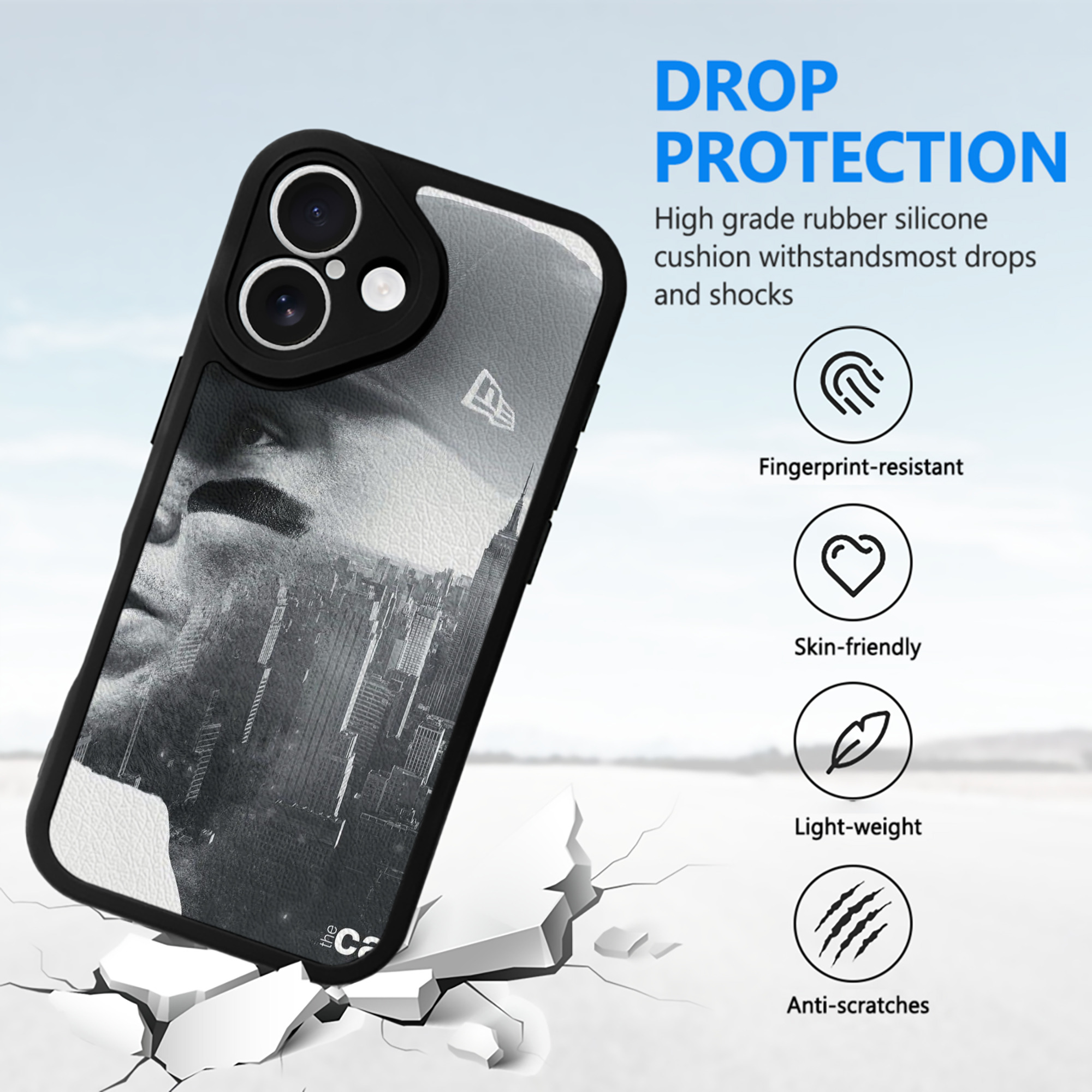 Aaron Judge Yankees Captain IPhone 16 Silicone Leather Case – UV Print, Lambskin Texture – Perfect Fit, Wireless Charging Compatible, Scratch Resistant, Precise Cutouts – Stylish Protection For IPhone 16