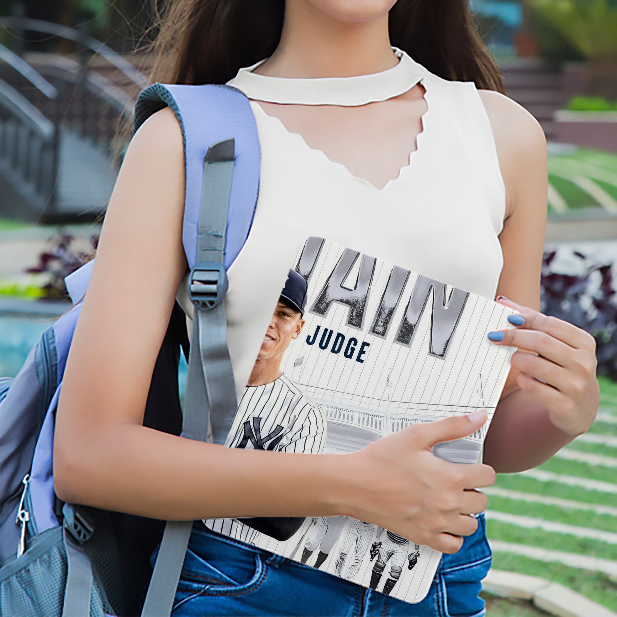 Aaron Judge Yankees Captain IPad Book-Style Case With Pencil Slot – Slim PU & TPU Cover – Full Protection, Precise Fit, Water & Scratch Resistant