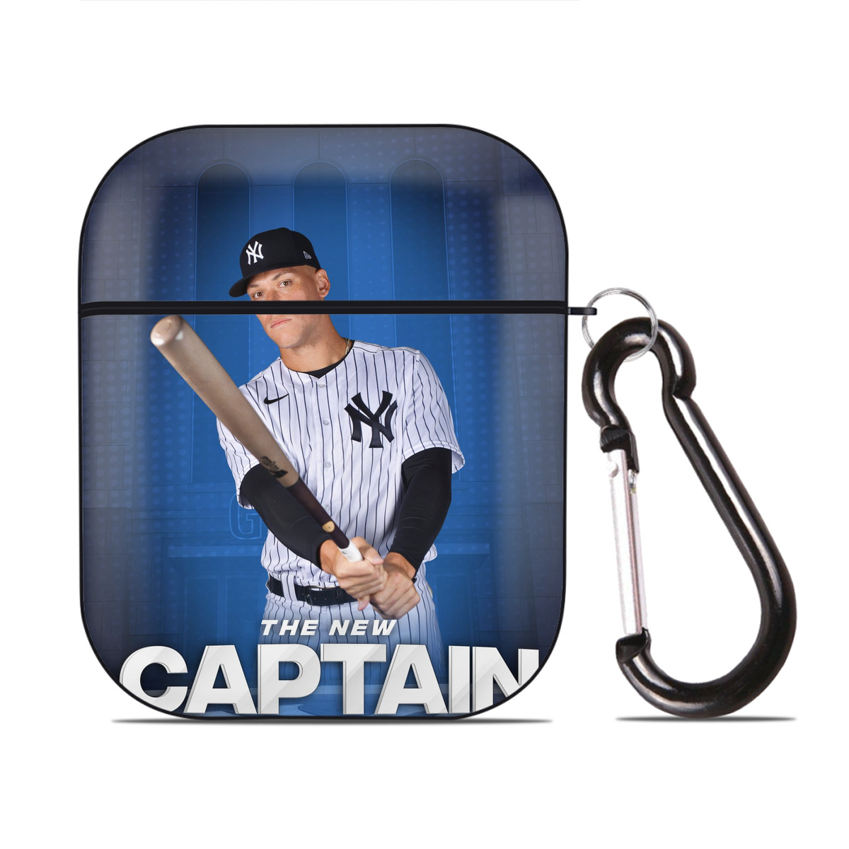 Aaron Judge Yankees Captain AirPods 2 Case Hard Shell Black, Flexible PC Material, Precise Cutouts, Full Protection, Anti-Fingerprint, Washable, Includes Keychain – Durable & Slim Design
