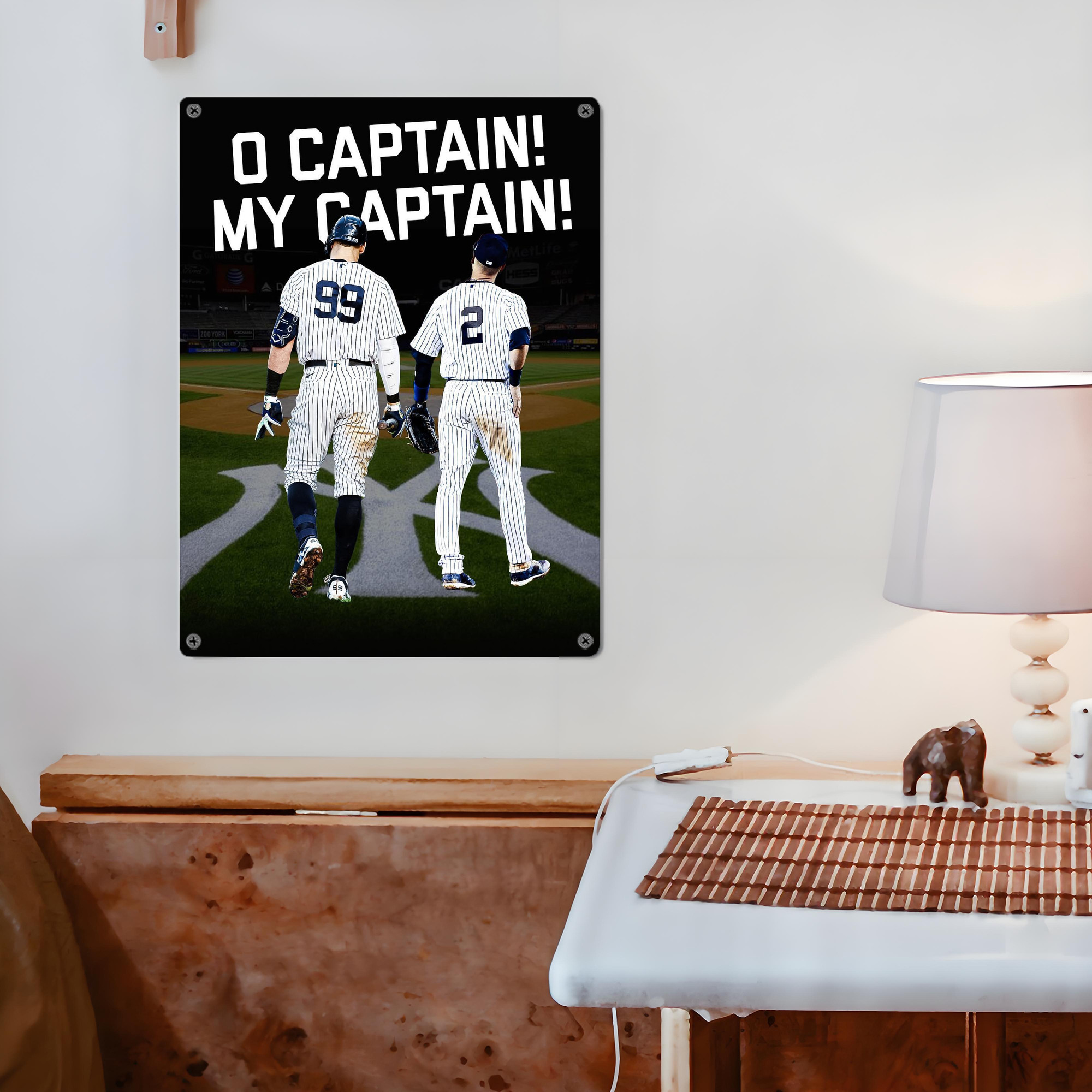 Aaron Judge Yankees Captain Vintage Metal Tin Sign 12x16inch – Retro Wall Art Decor For Home, Bar, Kitchen, Bedroom, Office – Durable Iron Sheet Poster, Easy To Hang, Full-Color Printing