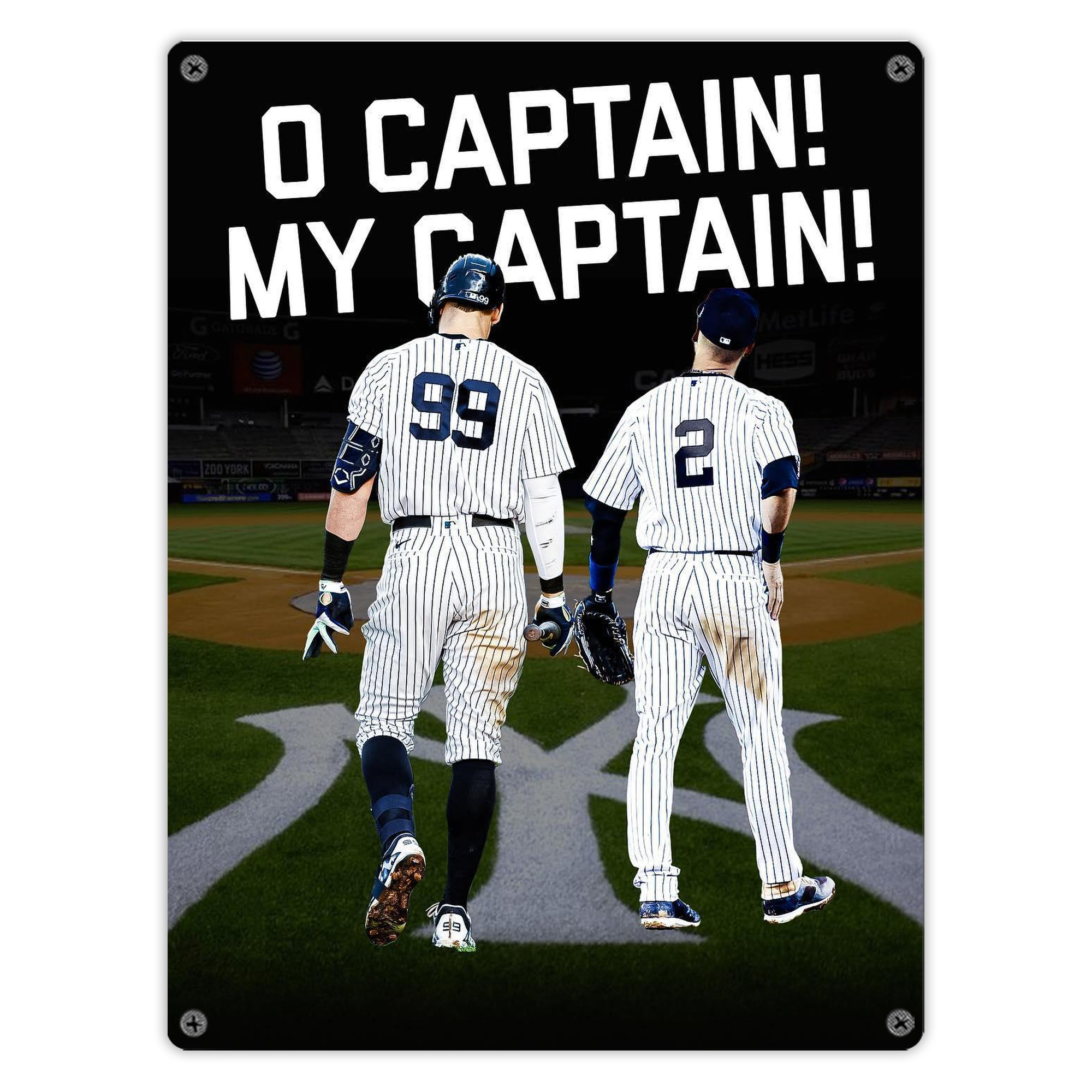 Aaron Judge Yankees Captain Vintage Metal Tin Sign 12x16inch – Retro Wall Art Decor For Home, Bar, Kitchen, Bedroom, Office – Durable Iron Sheet Poster, Easy To Hang, Full-Color Printing