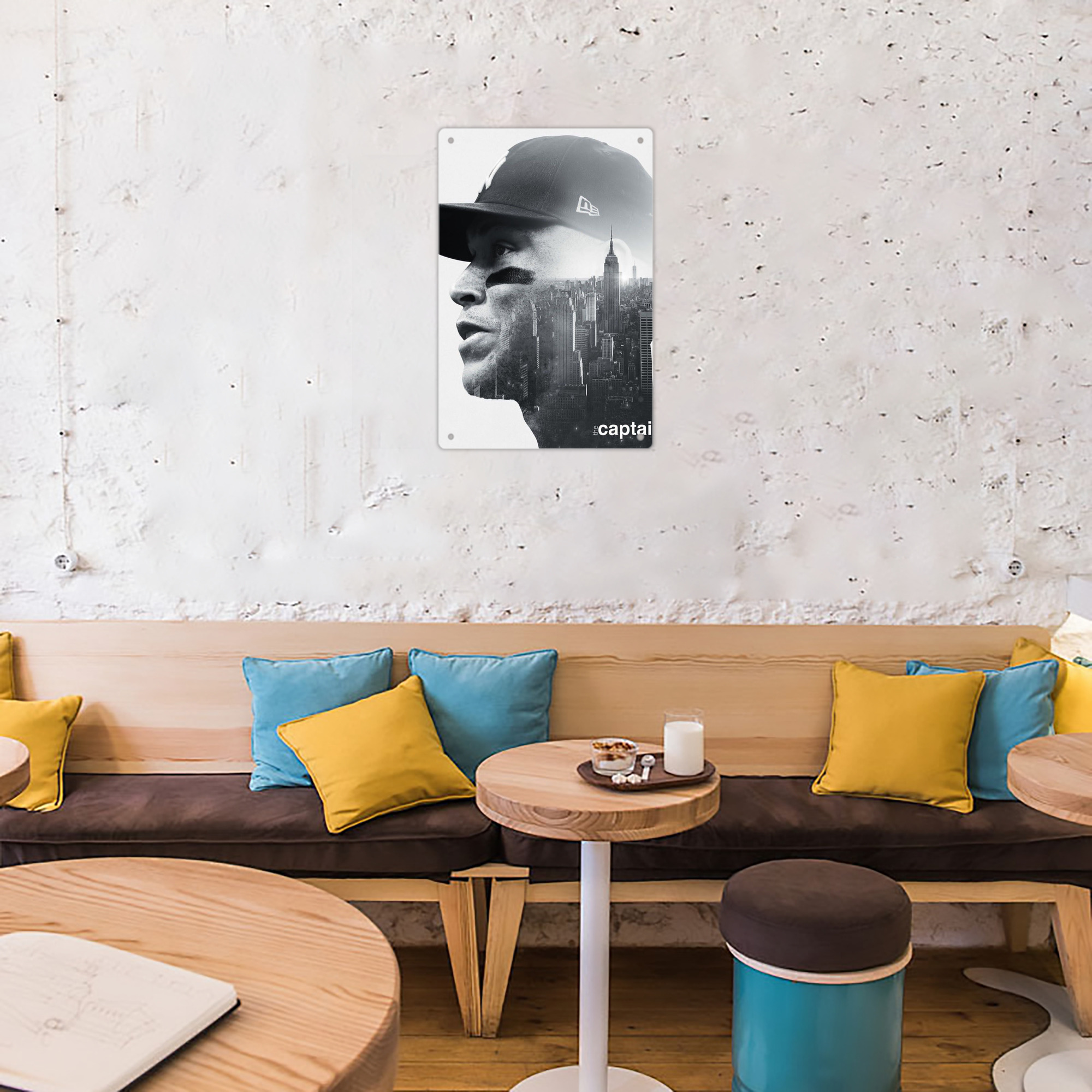 Aaron Judge Yankees Captain 8x12inch Vertical Aluminum Sign - Durable Fade-Resistant Indoor/Outdoor Safety & Information Plaque For Office, Hotel, Restaurant, Bar, Public Spaces