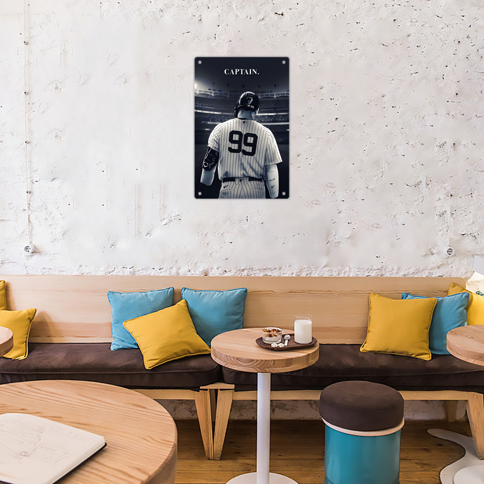 Aaron Judge Yankees Captain 8x12inch Vertical Aluminum Sign - Durable Fade-Resistant Indoor/Outdoor Safety & Information Plaque For Office, Hotel, Restaurant, Bar, Public Spaces