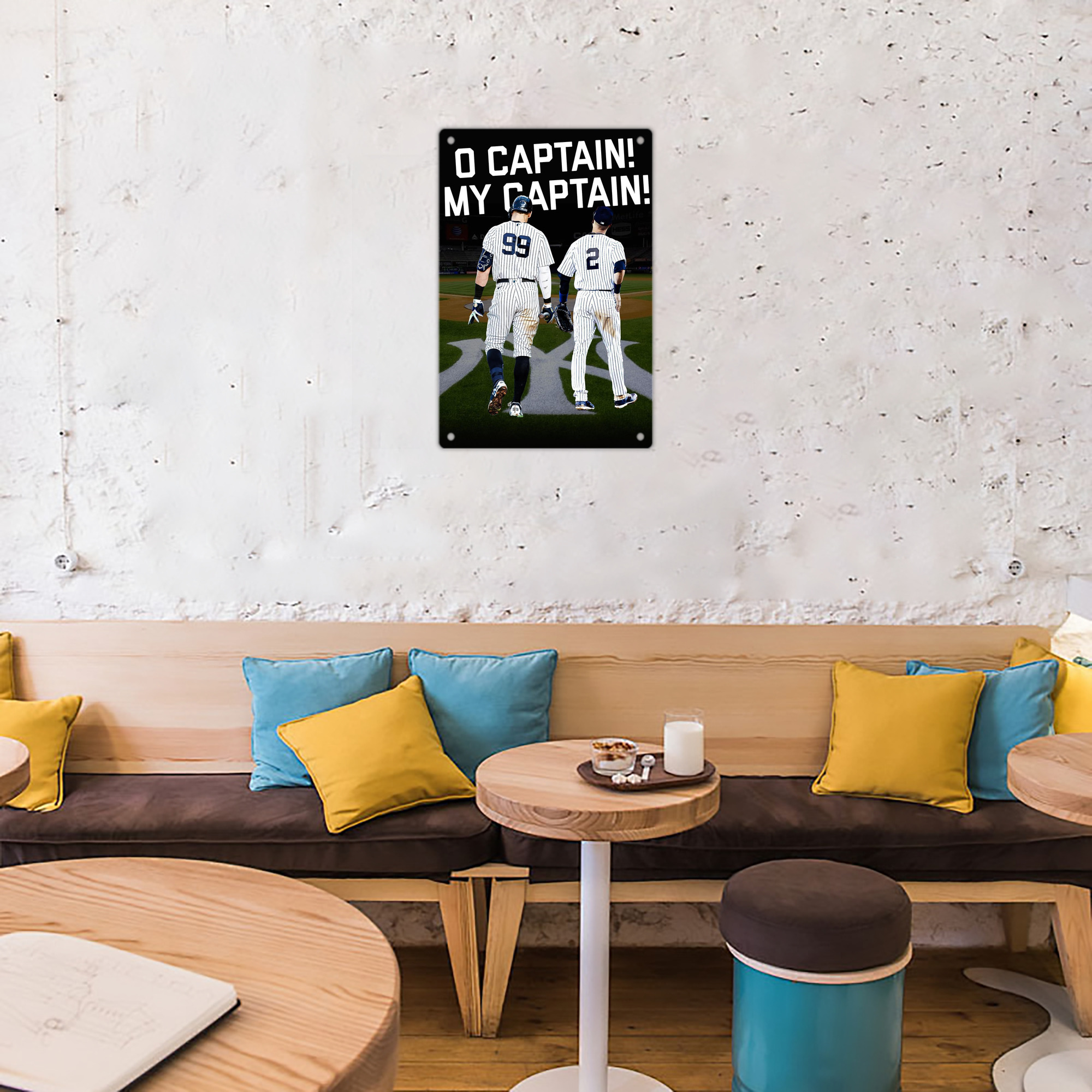 Aaron Judge Yankees Captain 8x12inch Vertical Aluminum Sign - Durable Fade-Resistant Indoor/Outdoor Safety & Information Plaque For Office, Hotel, Restaurant, Bar, Public Spaces