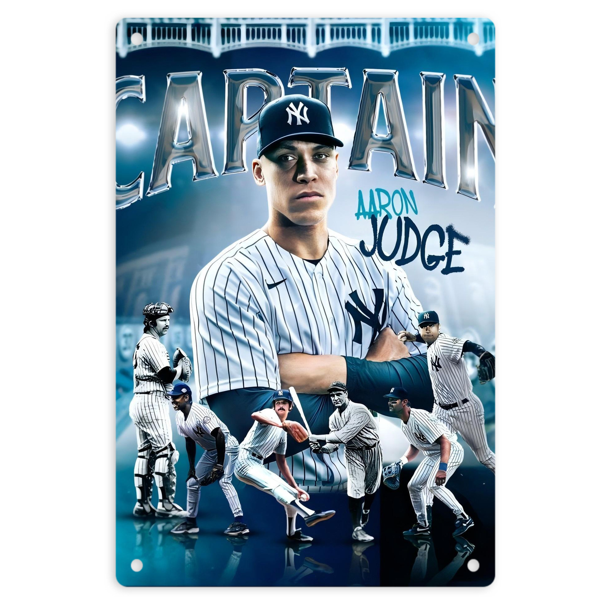 Aaron Judge Yankees Captain 8x12inch Vertical Aluminum Sign - Durable Fade-Resistant Indoor/Outdoor Safety & Information Plaque For Office, Hotel, Restaurant, Bar, Public Spaces
